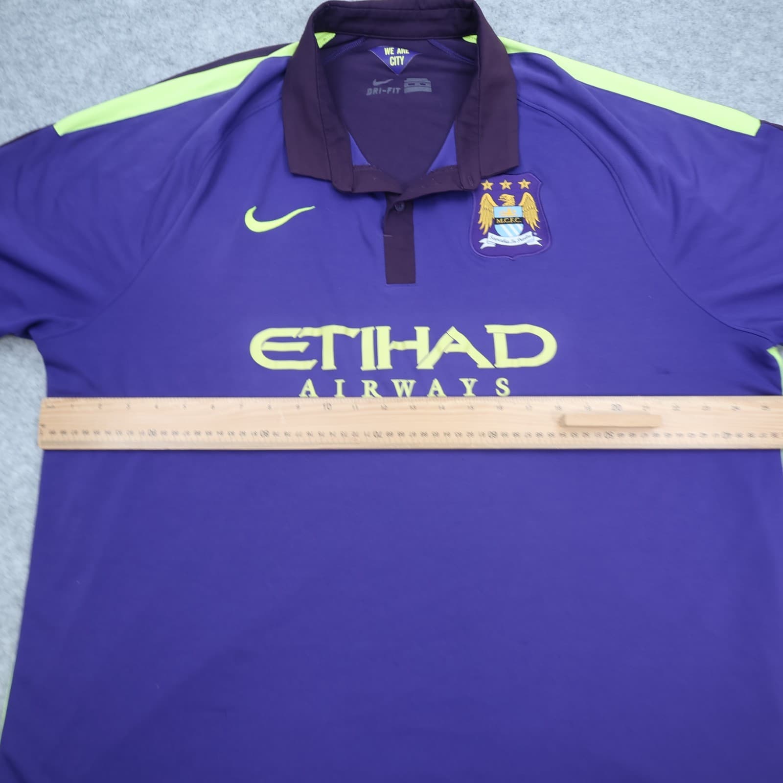 Manchester City Shirt 3XL Purple Third 2014 2015 Soccer Jersey XXXL photo 13