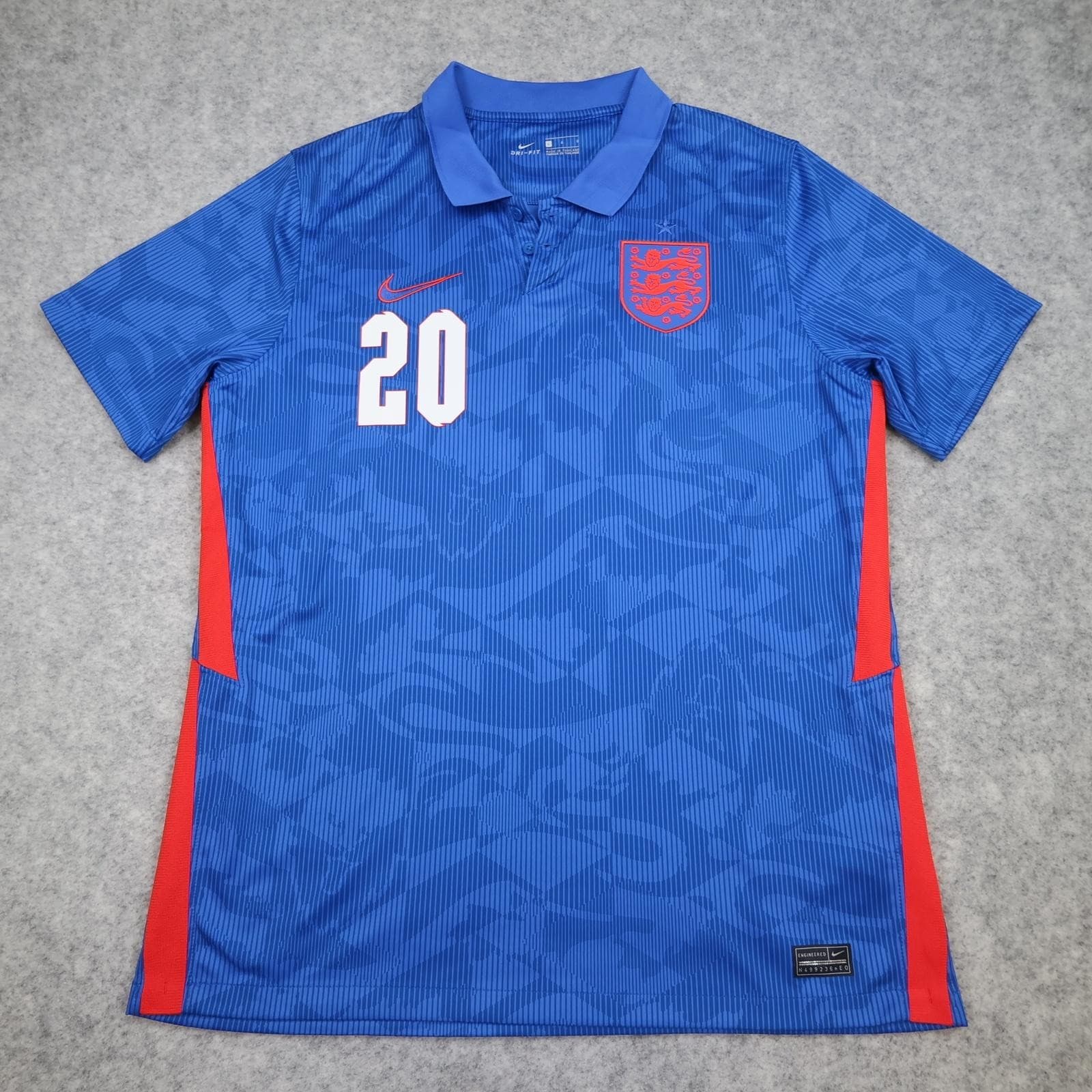 England Away Shirt Mens Large Blue 2020 2021 Football Nike Dri Fit Foden 20 photo 2