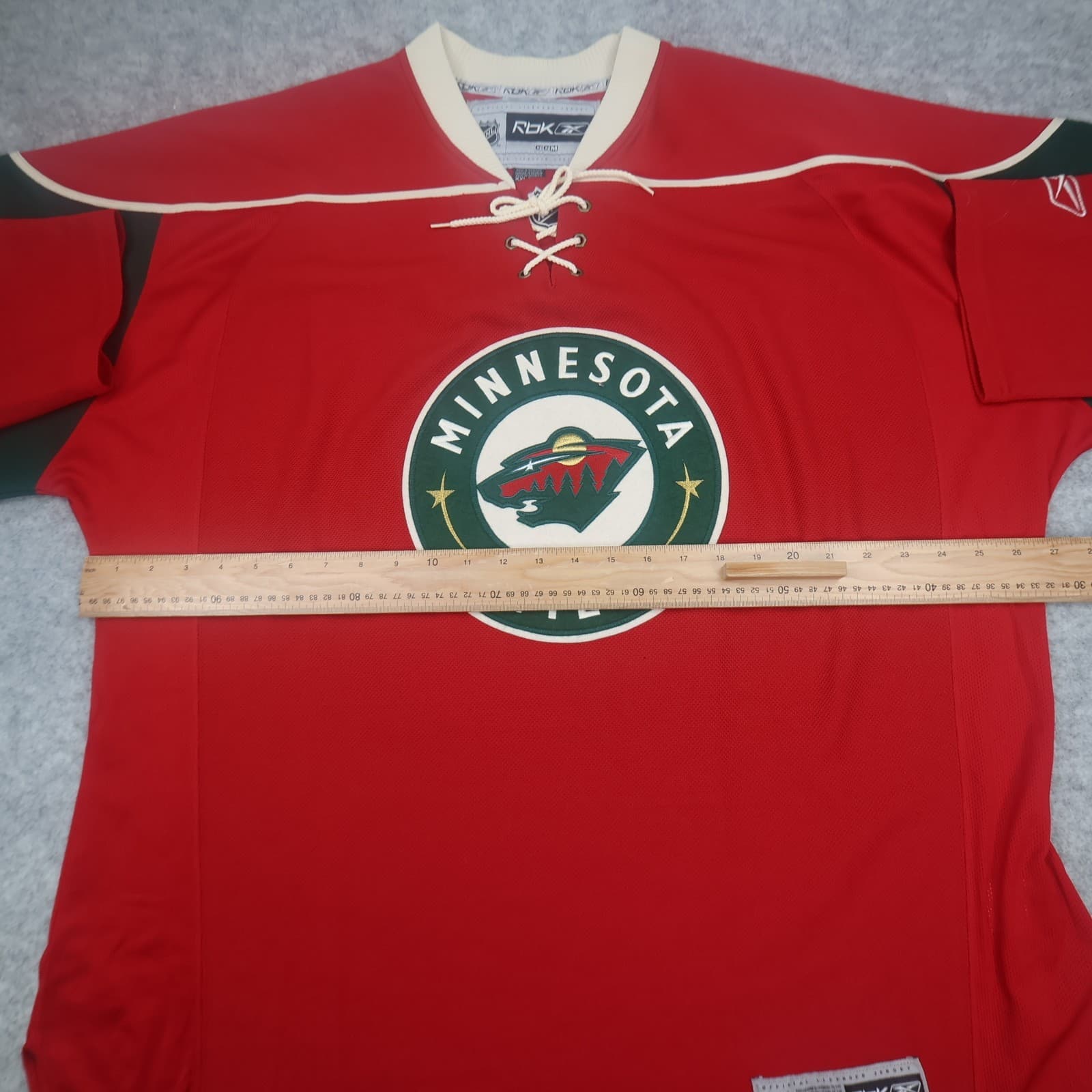 Vintage Minnesota Wild Jersey 2XL Red Reebok NHL Ice Hockey Brian Rolston Woven photo 6