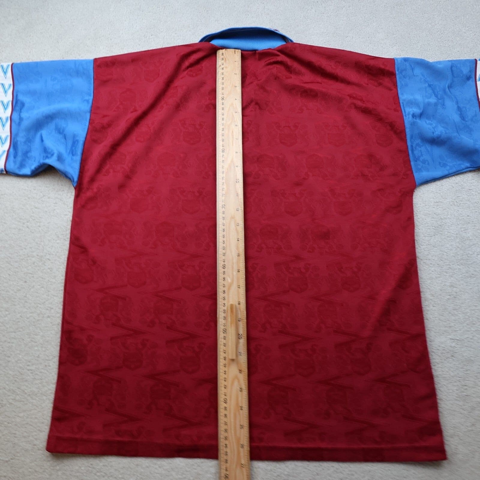 Vintage Burnley Shirt Extra Large Home Kit Mitre 1993 1994 1995 Jersey Endsleigh photo 12