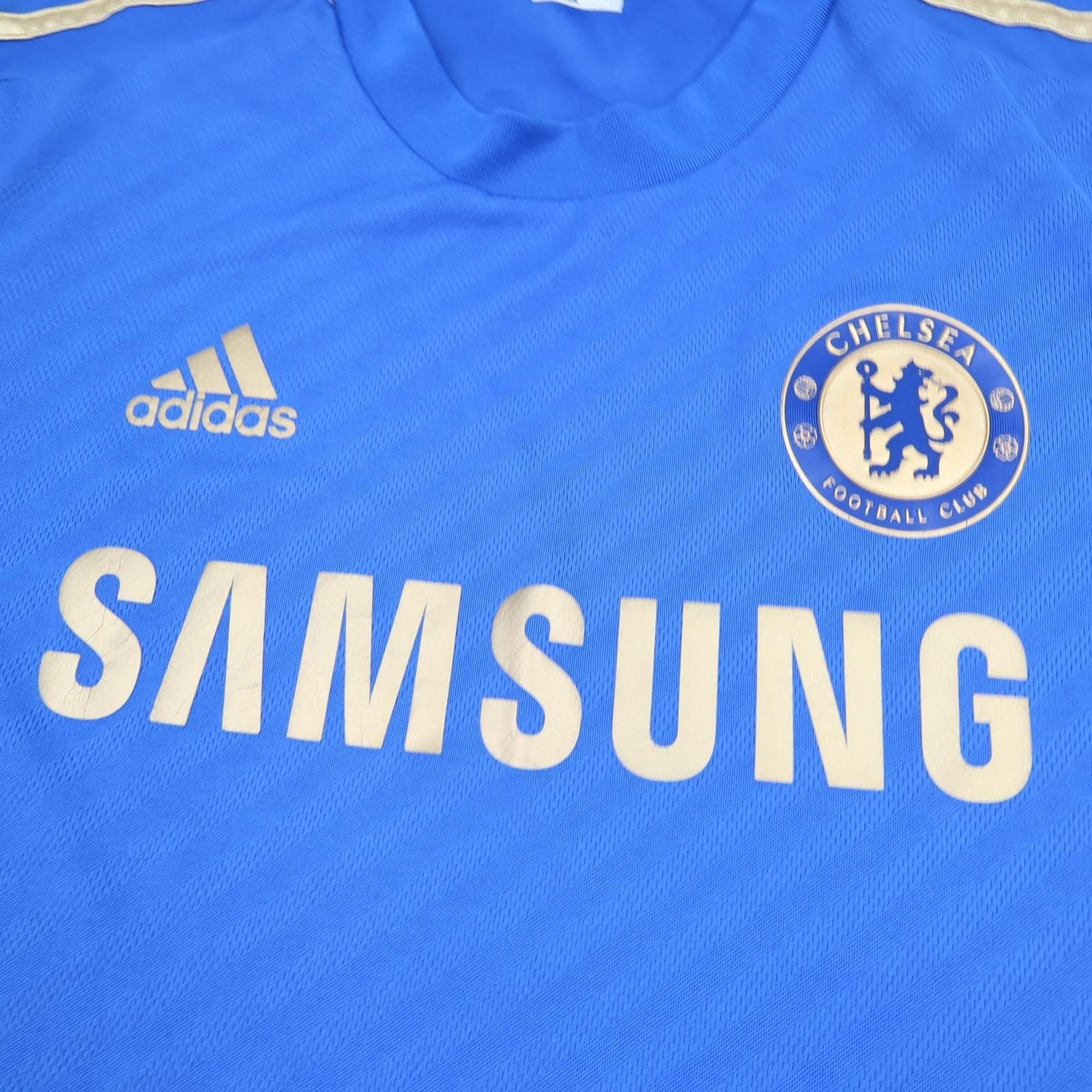 Chelsea Shirt Mens Large Blue Home 2012 2013 Adidas Hazard 17 Soccer Jersey photo 3
