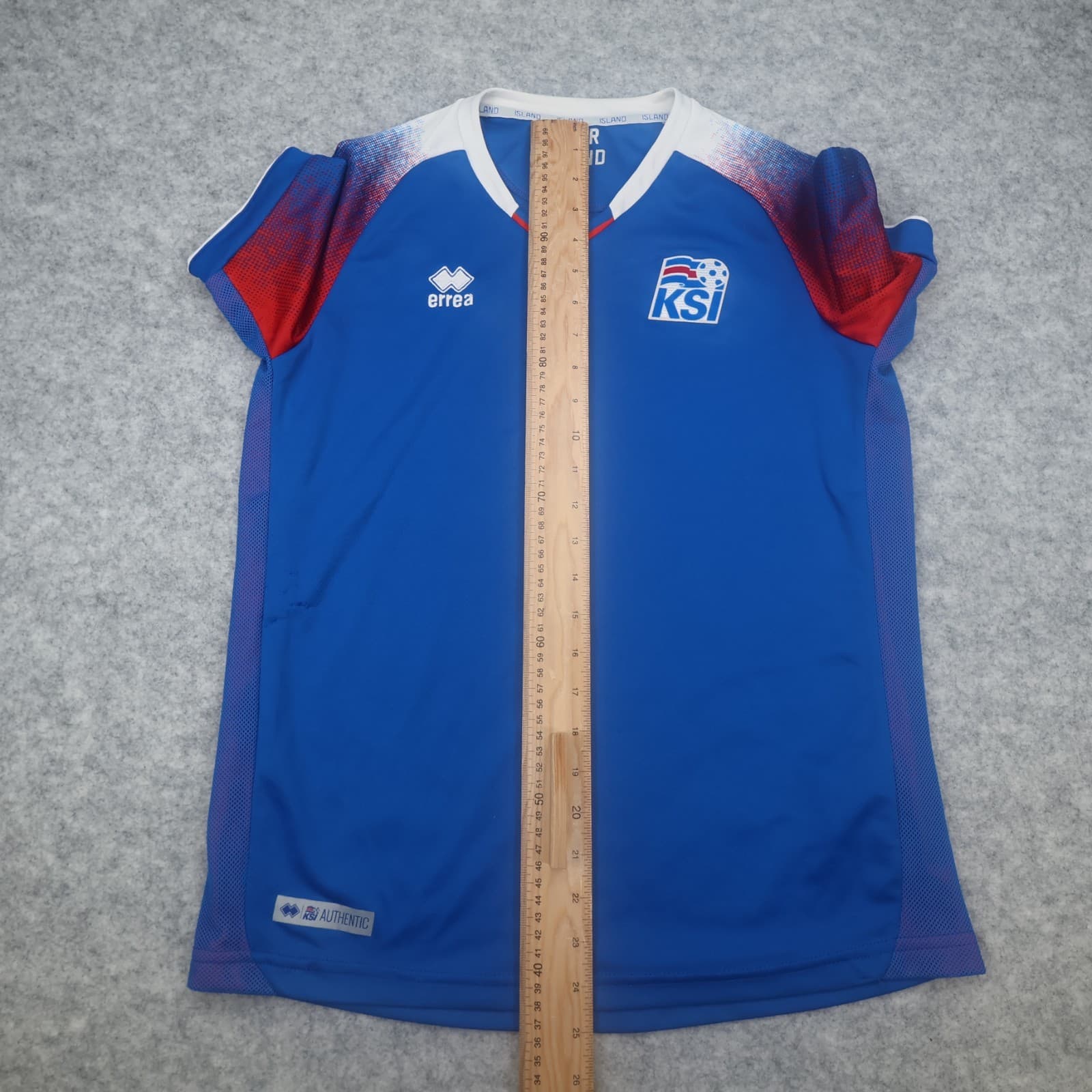 Iceland Football Shirt Extra Small Blue Home Kit 2018 2019 Soccer Jersey KSI photo 11