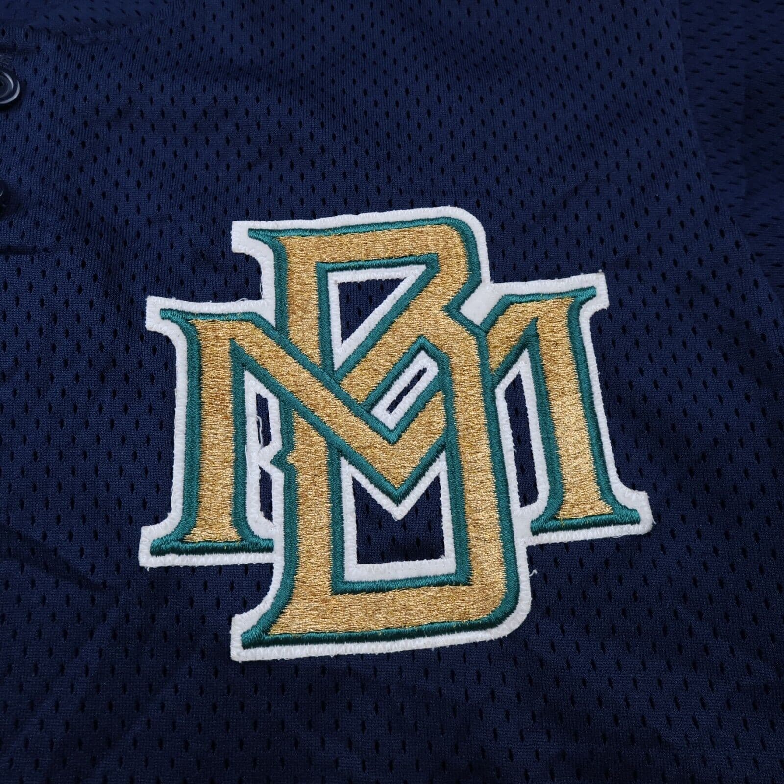 Vintage Milwaukee Brewers Jersey Large Navy Majestic Baseball MLB Diamond photo 3