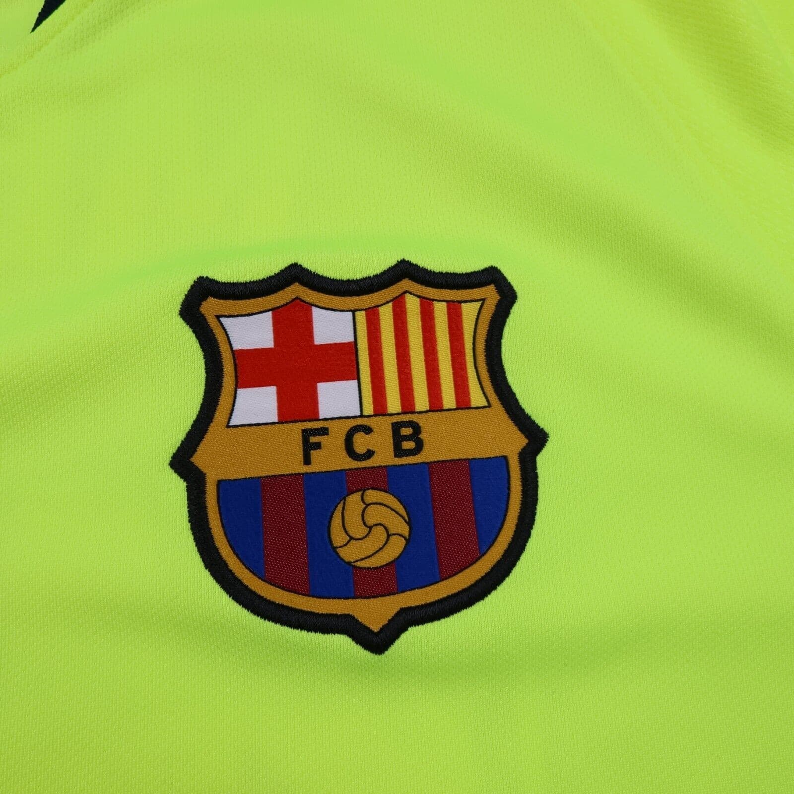 Barcelona Shirt Large Yellow Third Kit 2014 2015 Nike Soccer Jersey Lionel Messi photo 4