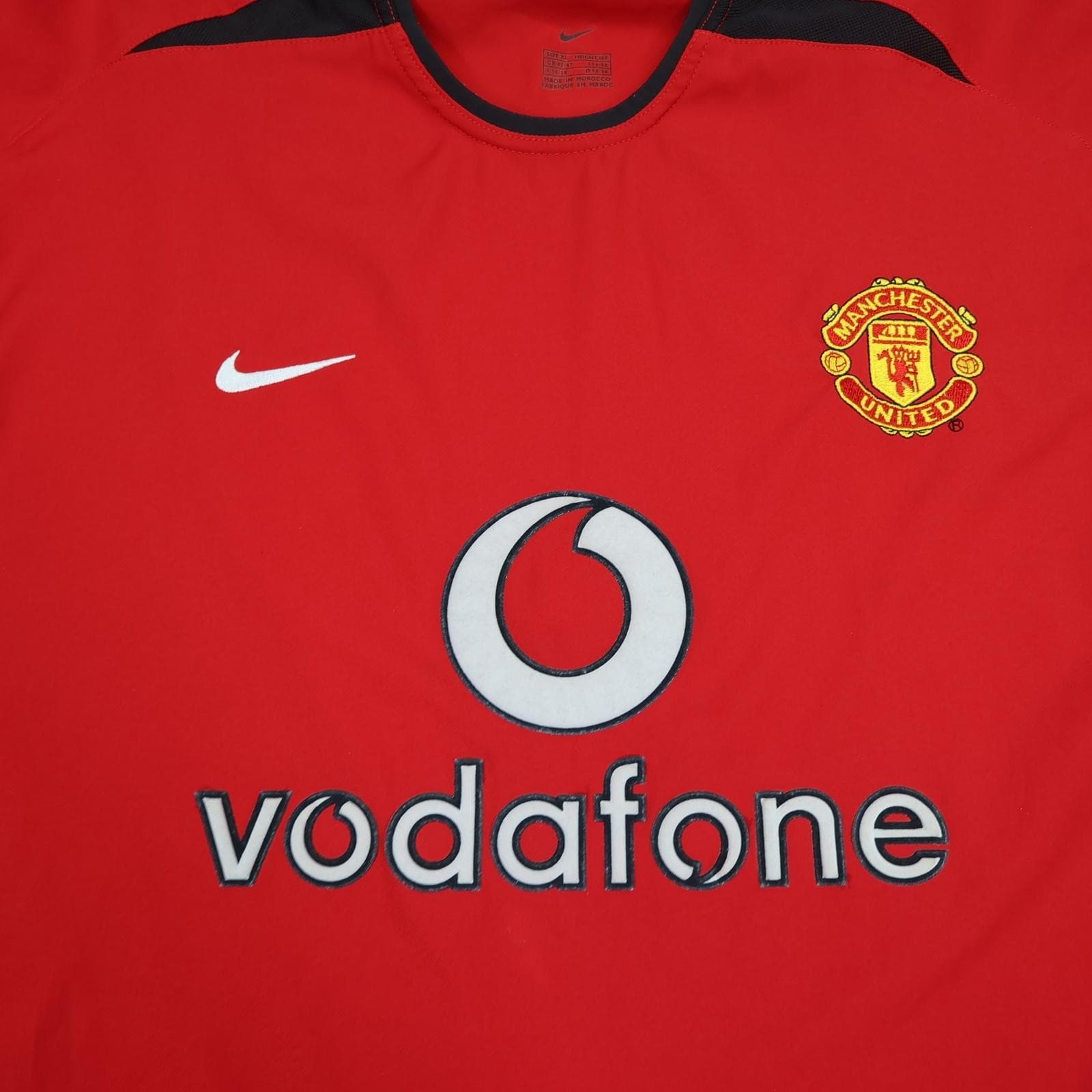 Vintage Manchester United Shirt Mens XL Red Home 2002 2004 Nike Vodafone Jersey photo 4