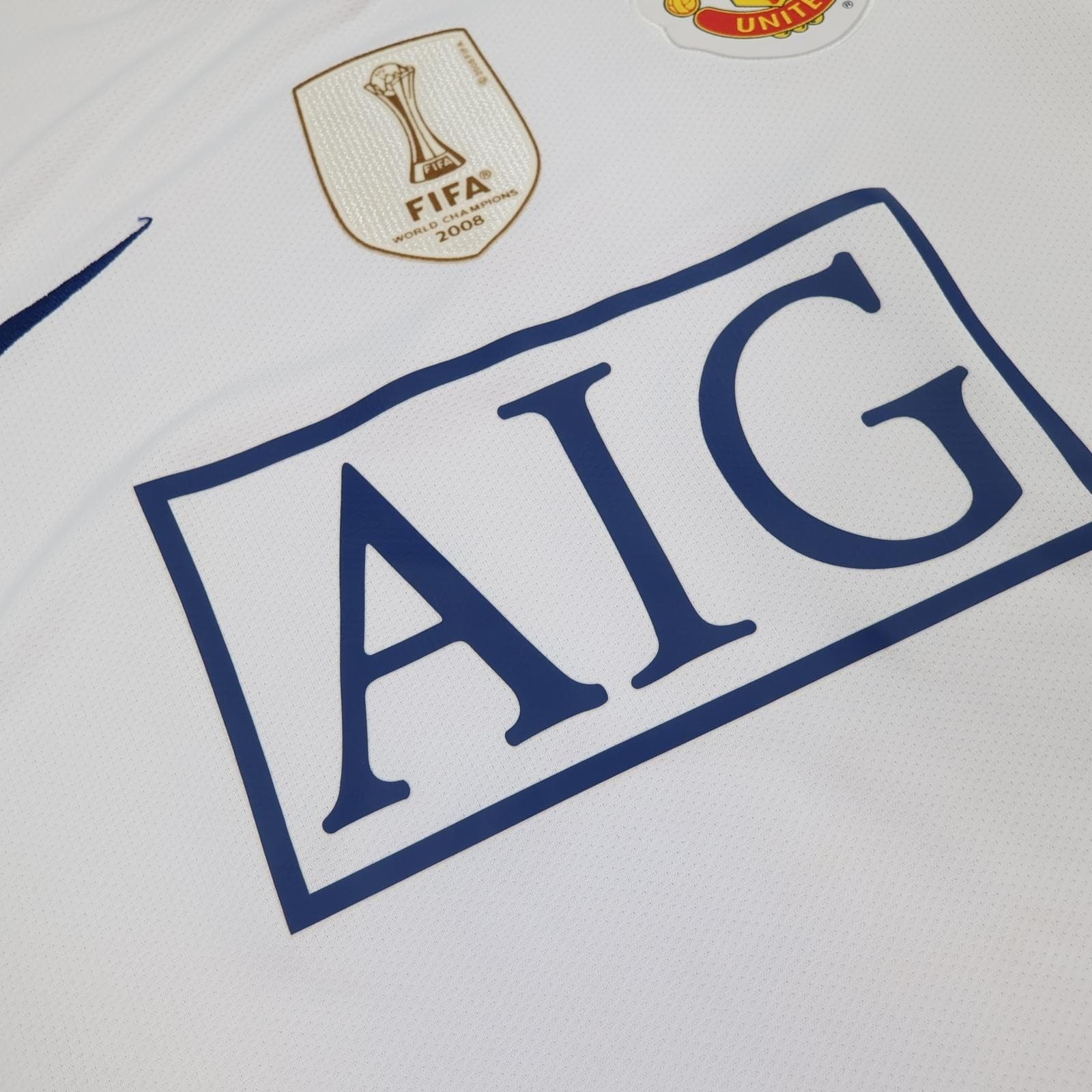 Manchester United Shirt Mens 2XL White Away 2008 2009 Nike AIG Ronaldo 7 Jersey photo 10