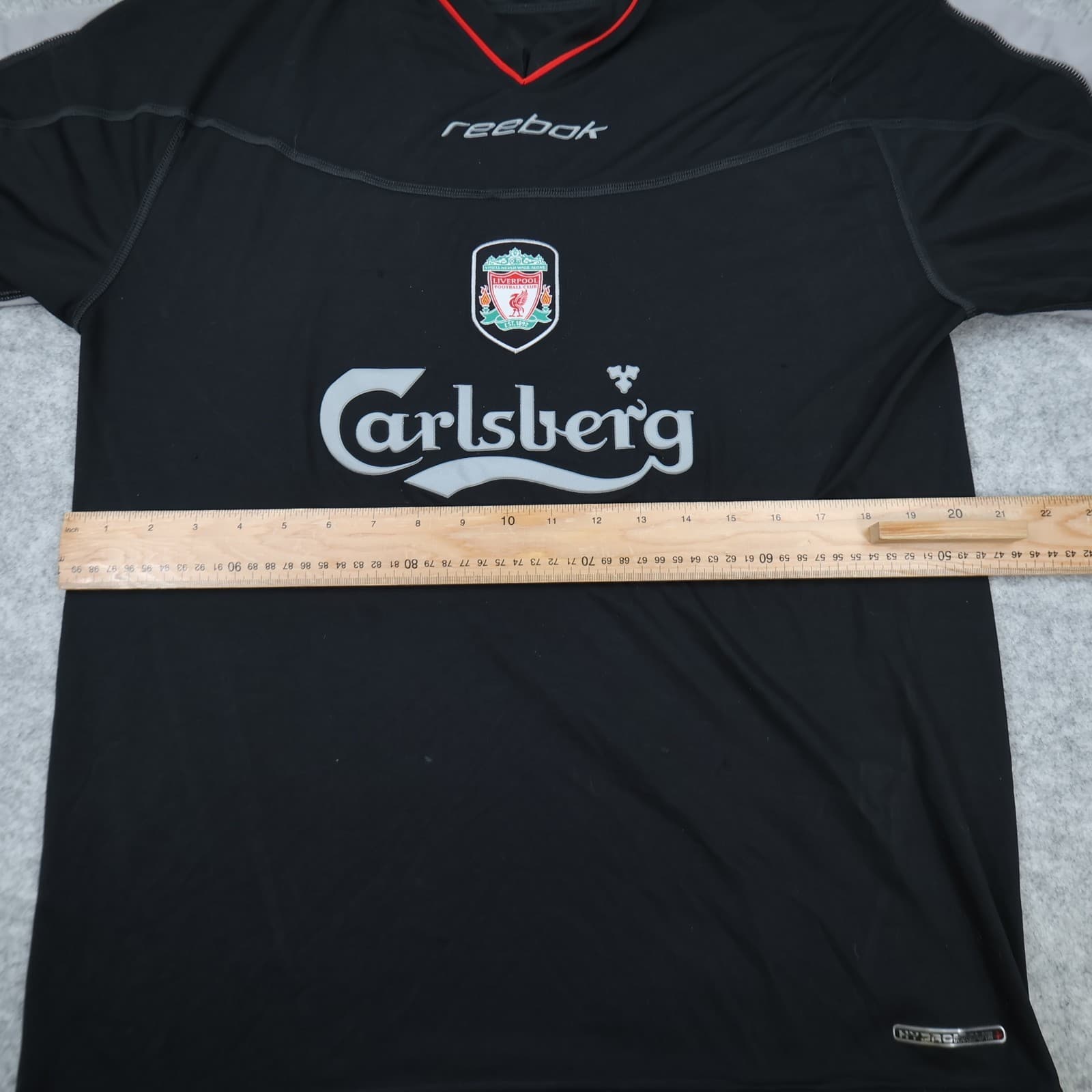 Vintage Liverpool Shirt Large Black Away Kit 2002 2004 Reebok 40 42 Jersey photo 10