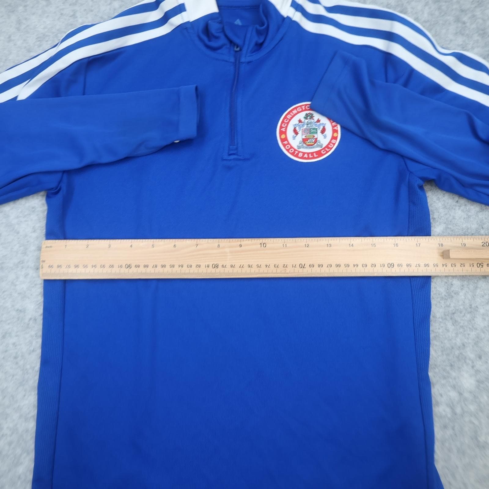Accrington Stanley Training Top Mens Small Blue EFL Football Adidas 1/4 Zip photo 9