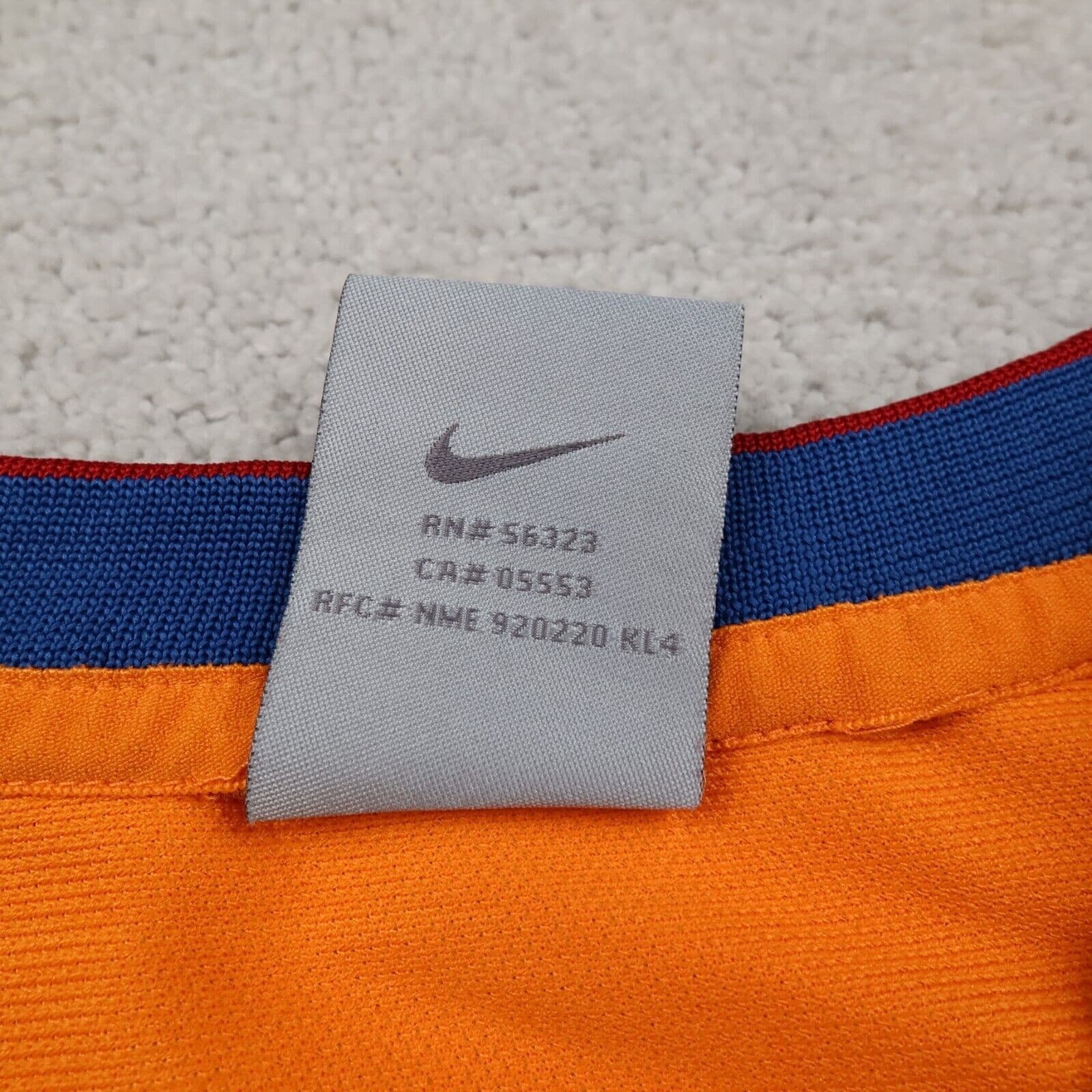 Barcelona Shirt Large Orange Away 2006 2008 Nike Jersey Football Lionel Messi photo 5