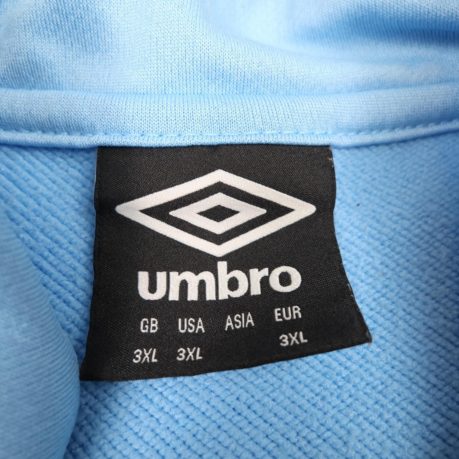 Burnley Training Top Mens 3XL Blue EPL Football Umbro LoveBet 1/4 Zip Jersey photo 8