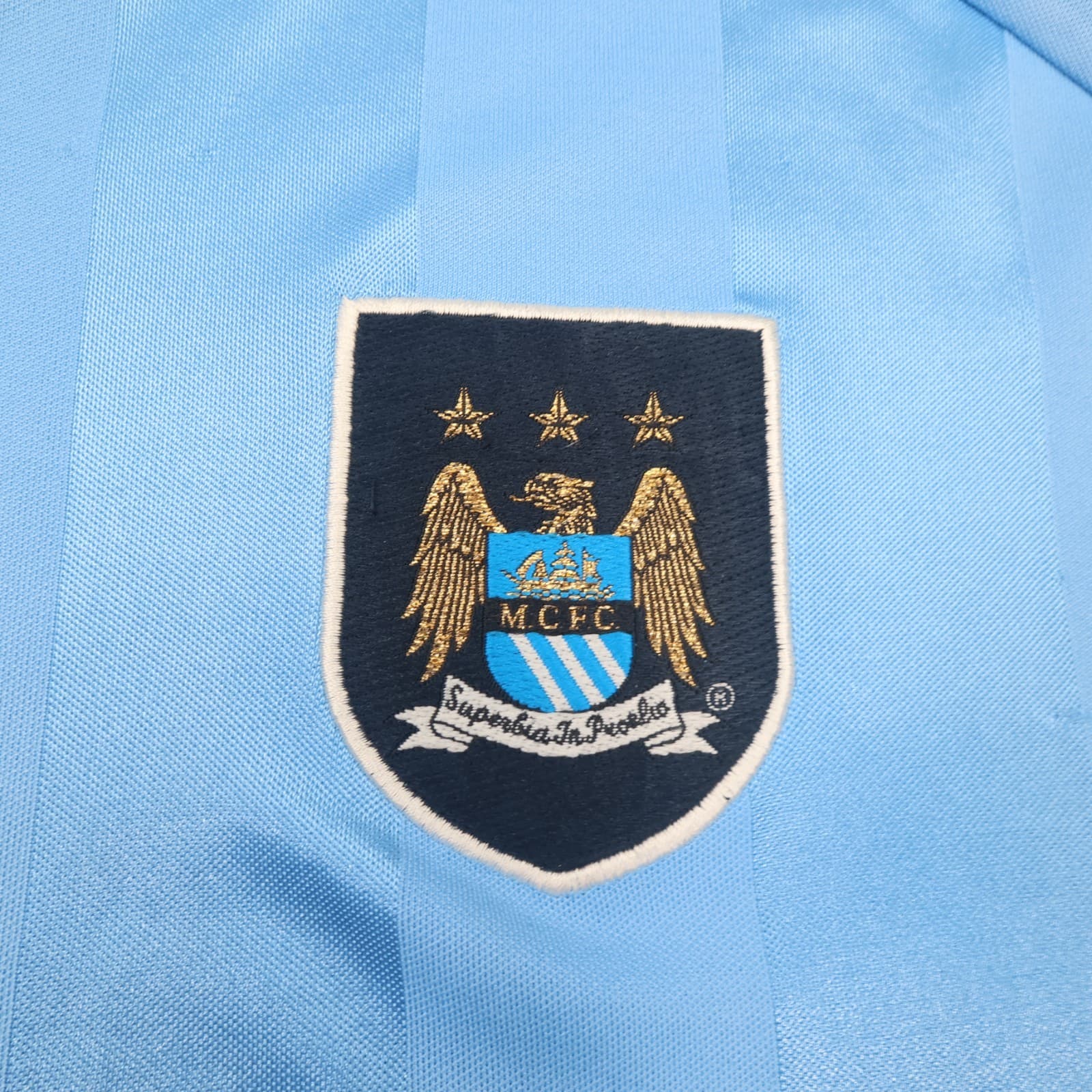 Vintage Manchester City Shirt 2XL Blue Home Kit 2003 2004 Reebok Soccer Jersey photo 6