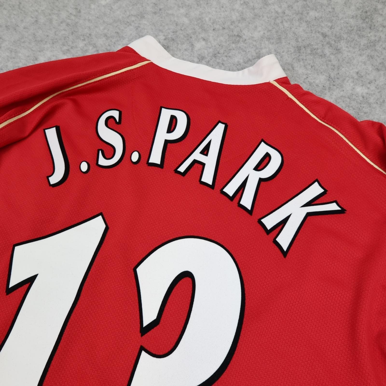 Manchester United Shirt Mens Large Red Home 2006 2007 Football Nike Ji Sung Park photo 9