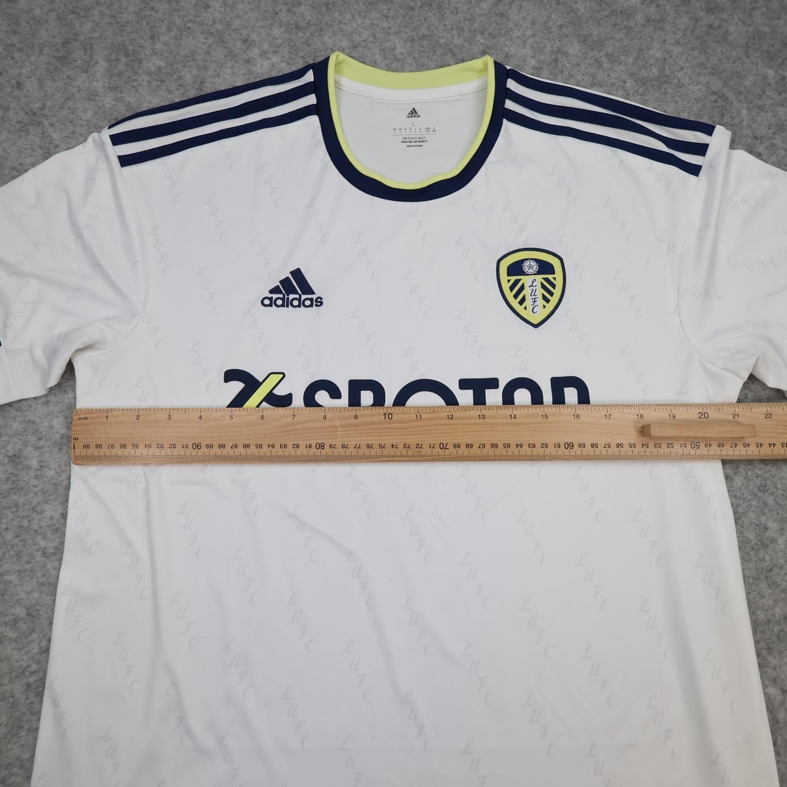 Leeds United Shirt Mens Large White Home 2022 2023 EPL Football Adidas SBOTOP photo 10