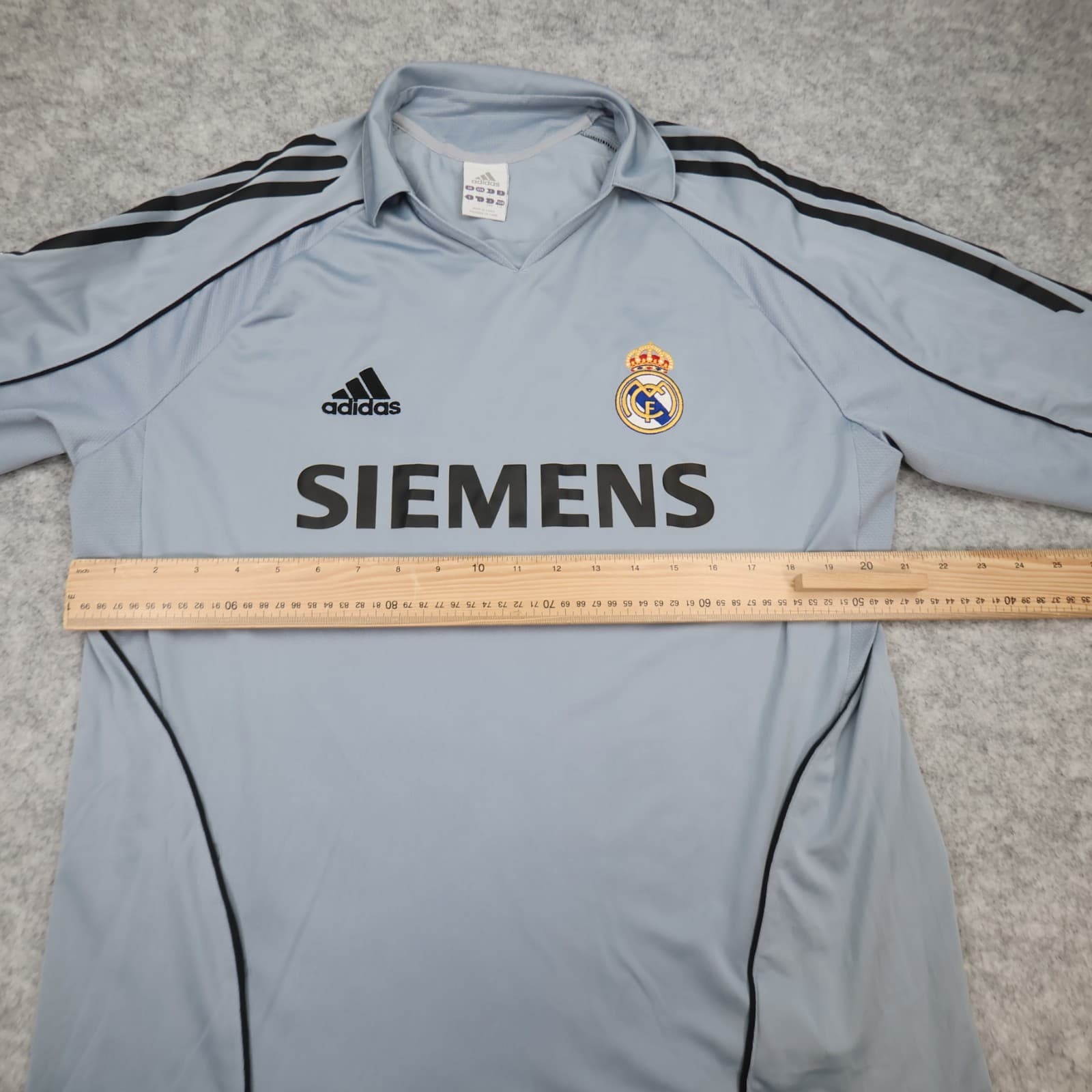 Vintage Real Madrid Shirt Large Grey Third Kit 2005 2006 Adidas Soccer Jersey photo 10