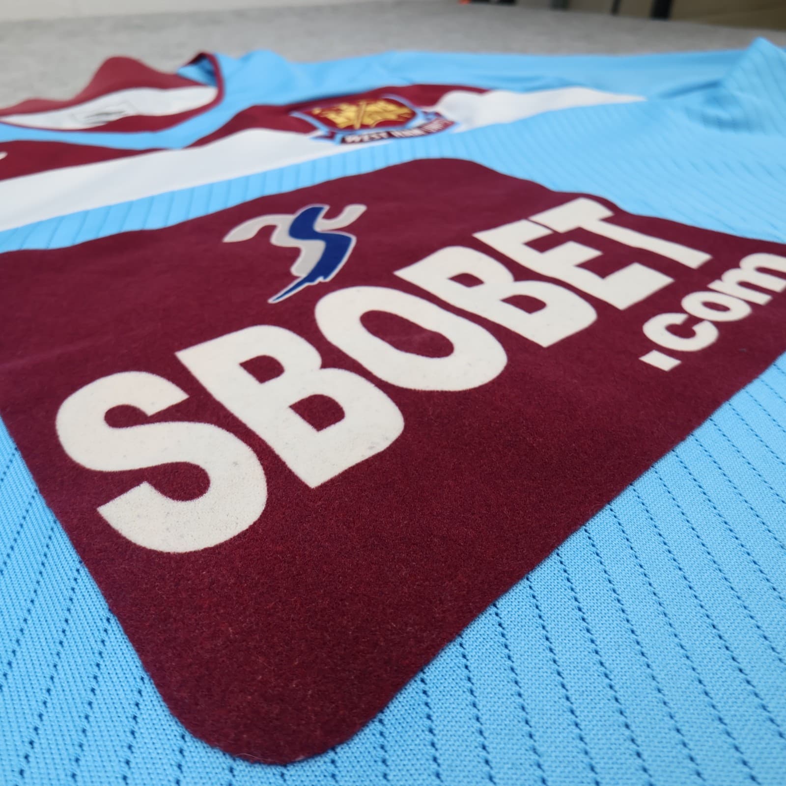 West Ham Shirt Medium Blue 2008 2009 Umbro Away Shirt Jersey Long Sleeve photo 5