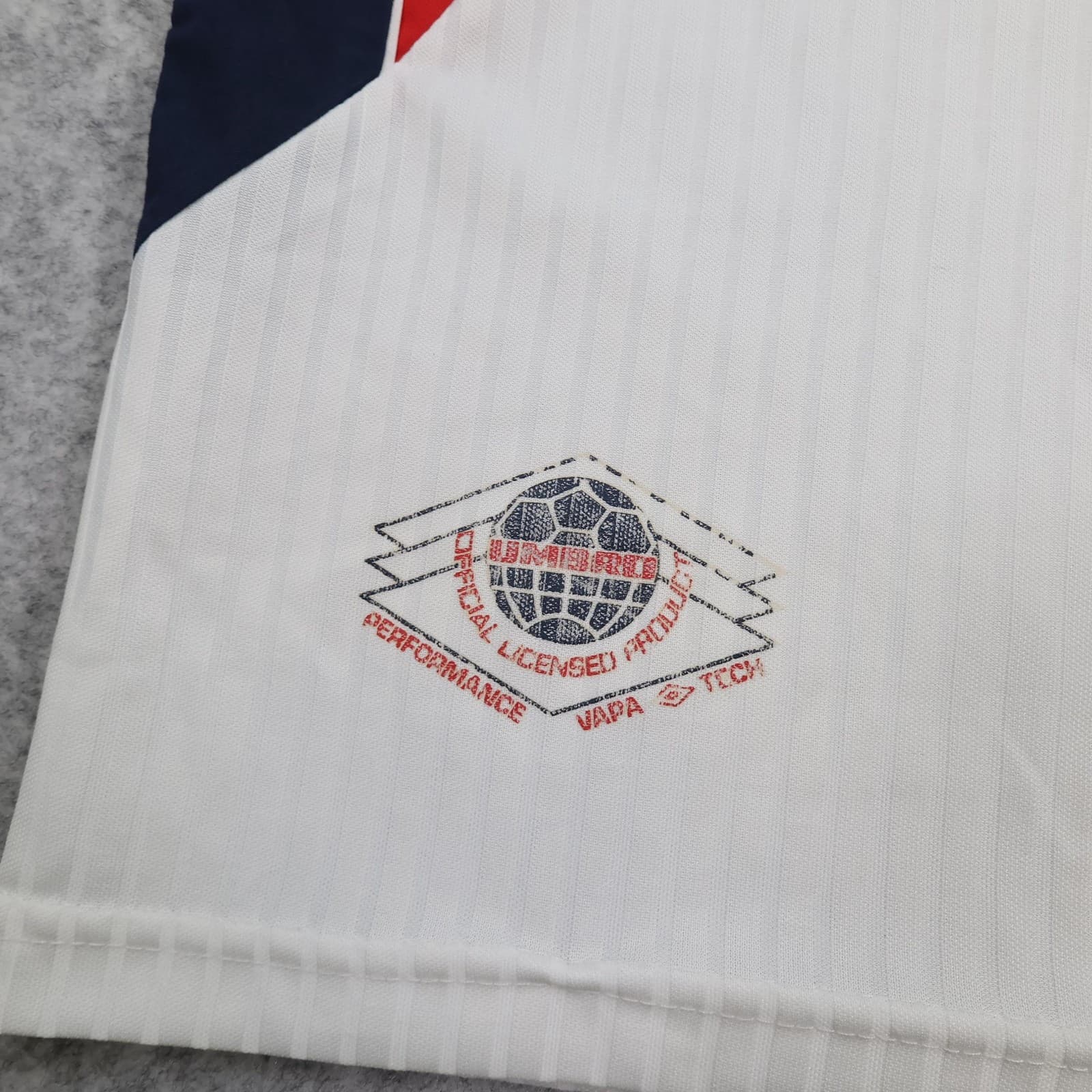Vintage England Home Shirt Mens 2XL White 1998 1999 Umbro VAPA TECH Jersey 90s photo 3