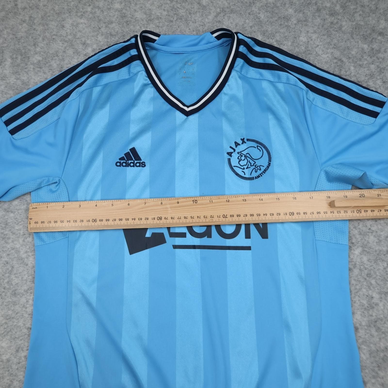 Ajax Shirt Mens Medium Blue Away 2010 2011 Football Adidas AEGON Jersey photo 13