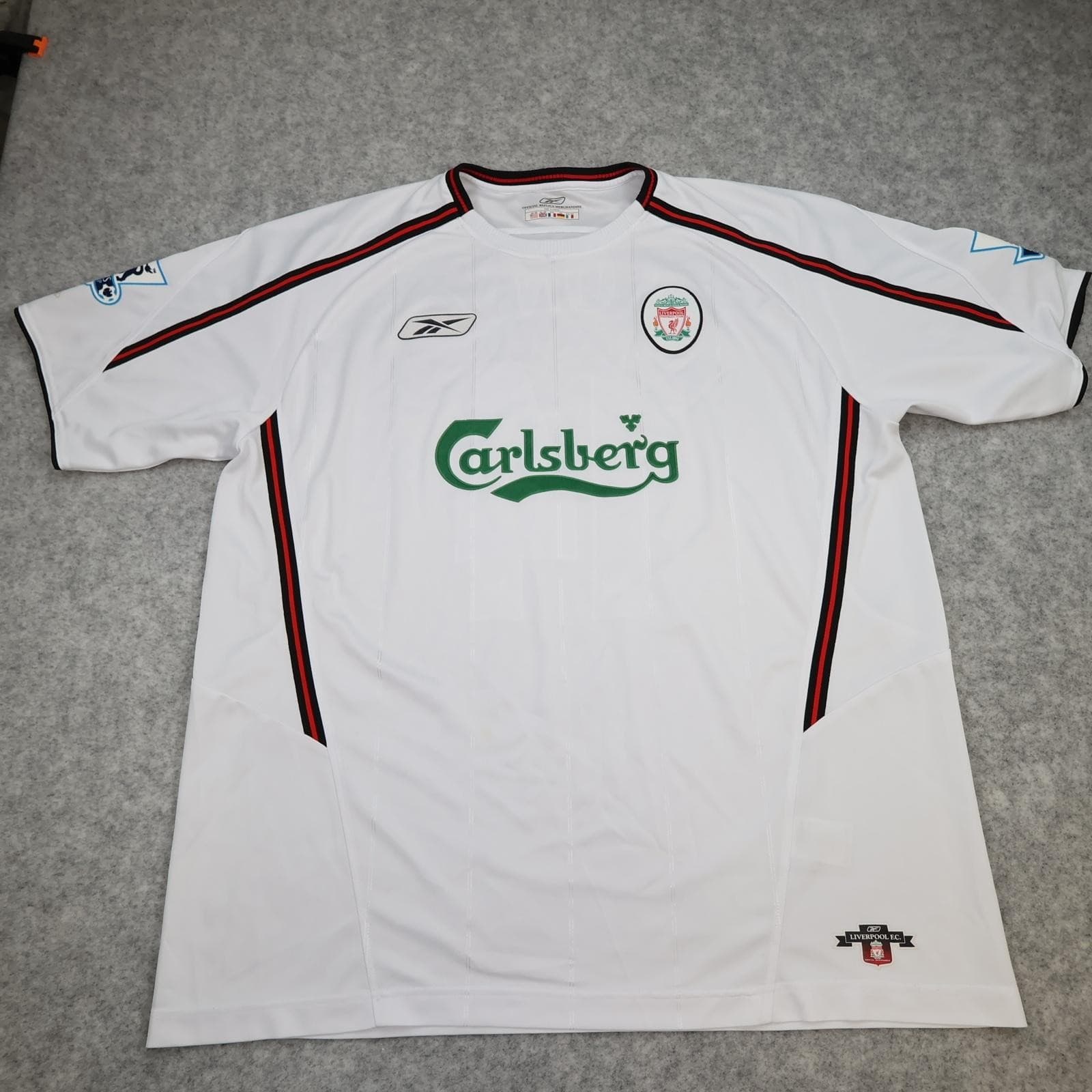 Vintage Liverpool Shirt Mens XL White Away Kit 2003 2004 Reebok Carlsberg Alonso photo 2