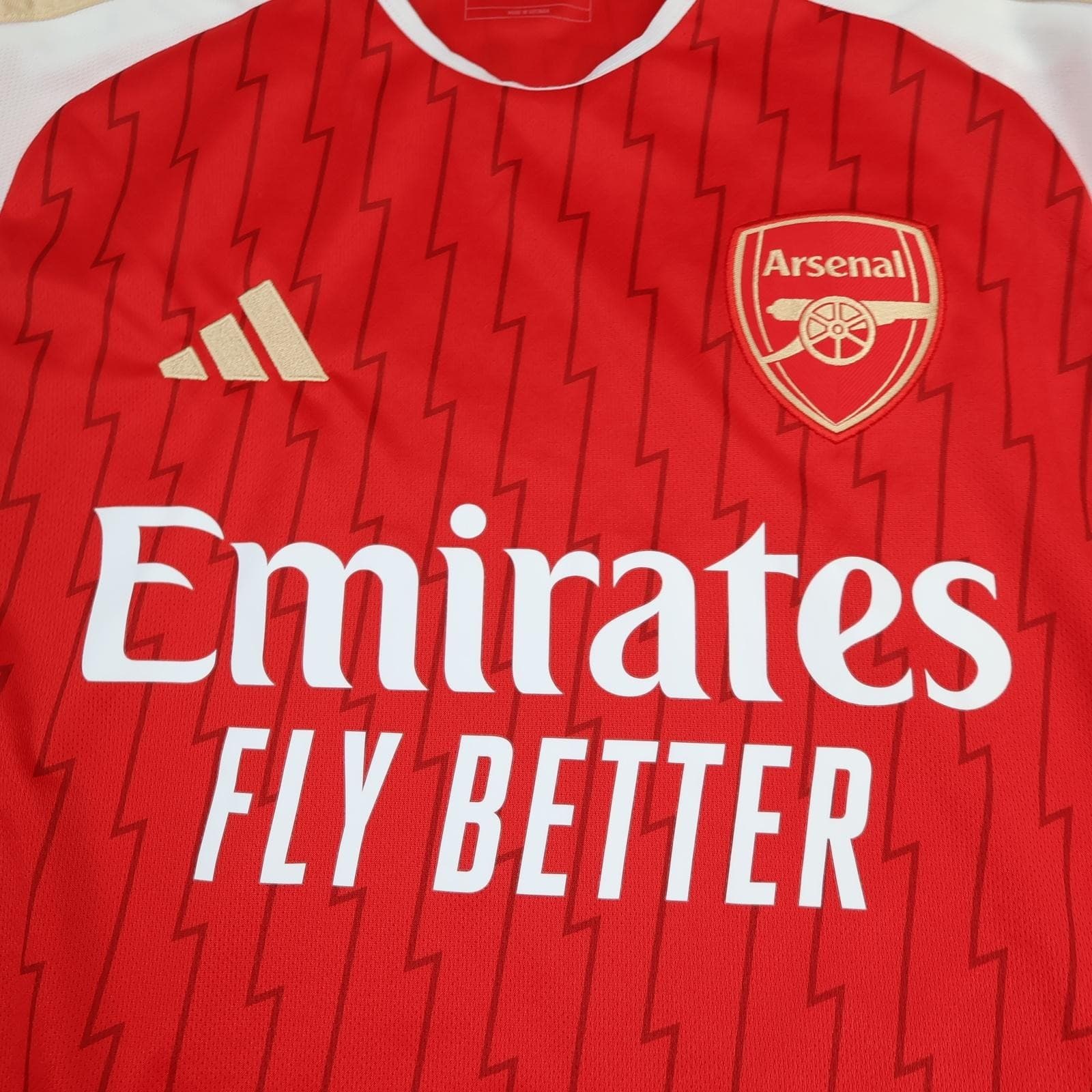 Arsenal Shirt Mens Small Red Home EPL 2023 2024 Adidas Emirates Saka 7 Jersey photo 3