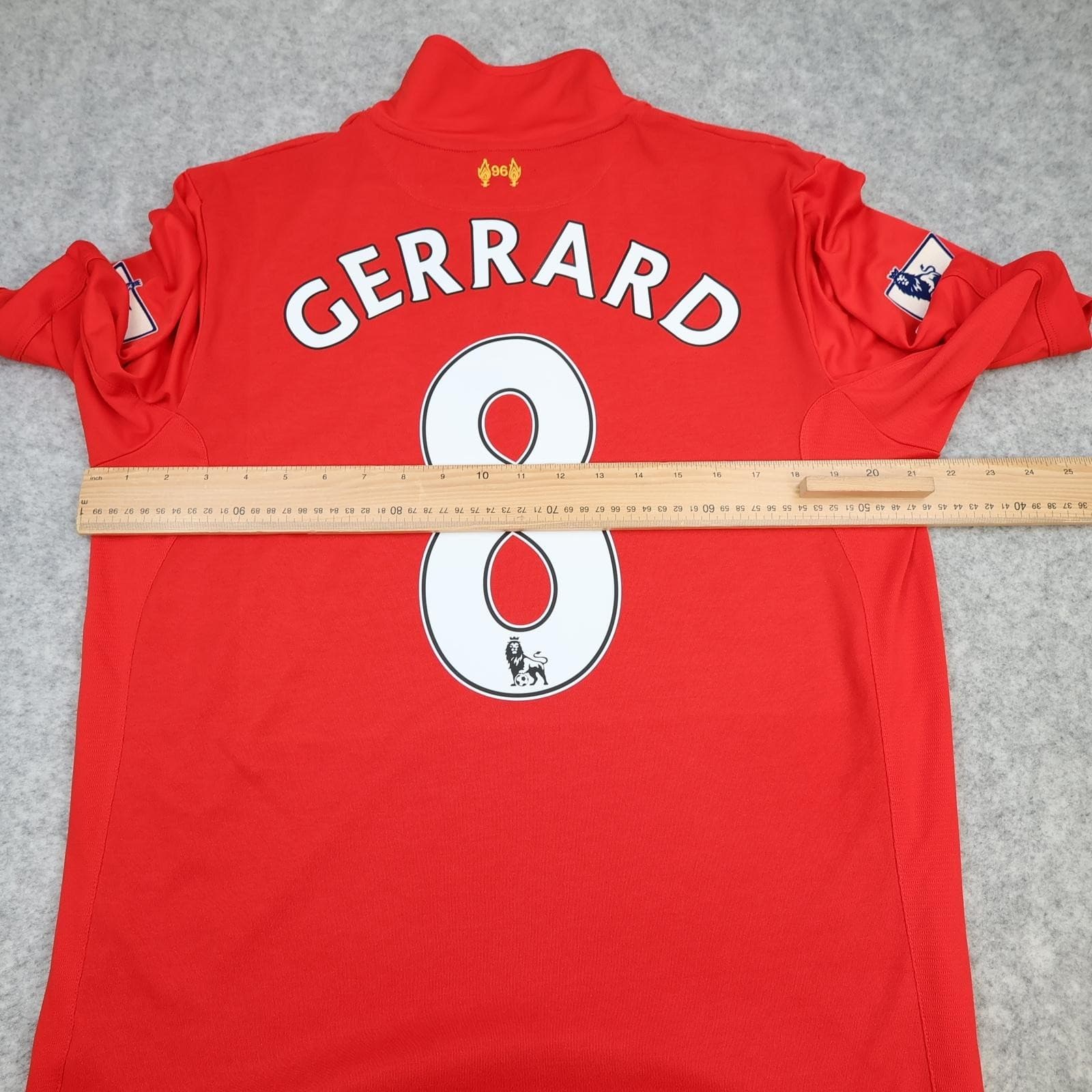 Liverpool Shirt Mens Large Red Home 2012 2013 Football Warrior Gerrard 8 Jersey photo 12