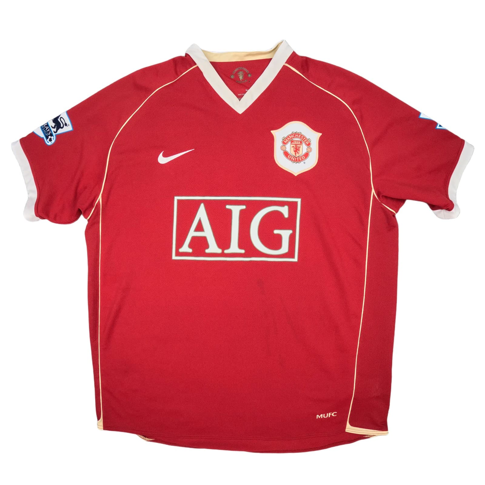 Manchester United Football Shirt Large Red Home 2006 2007 Nike Scholes 18 Jersey photo 3