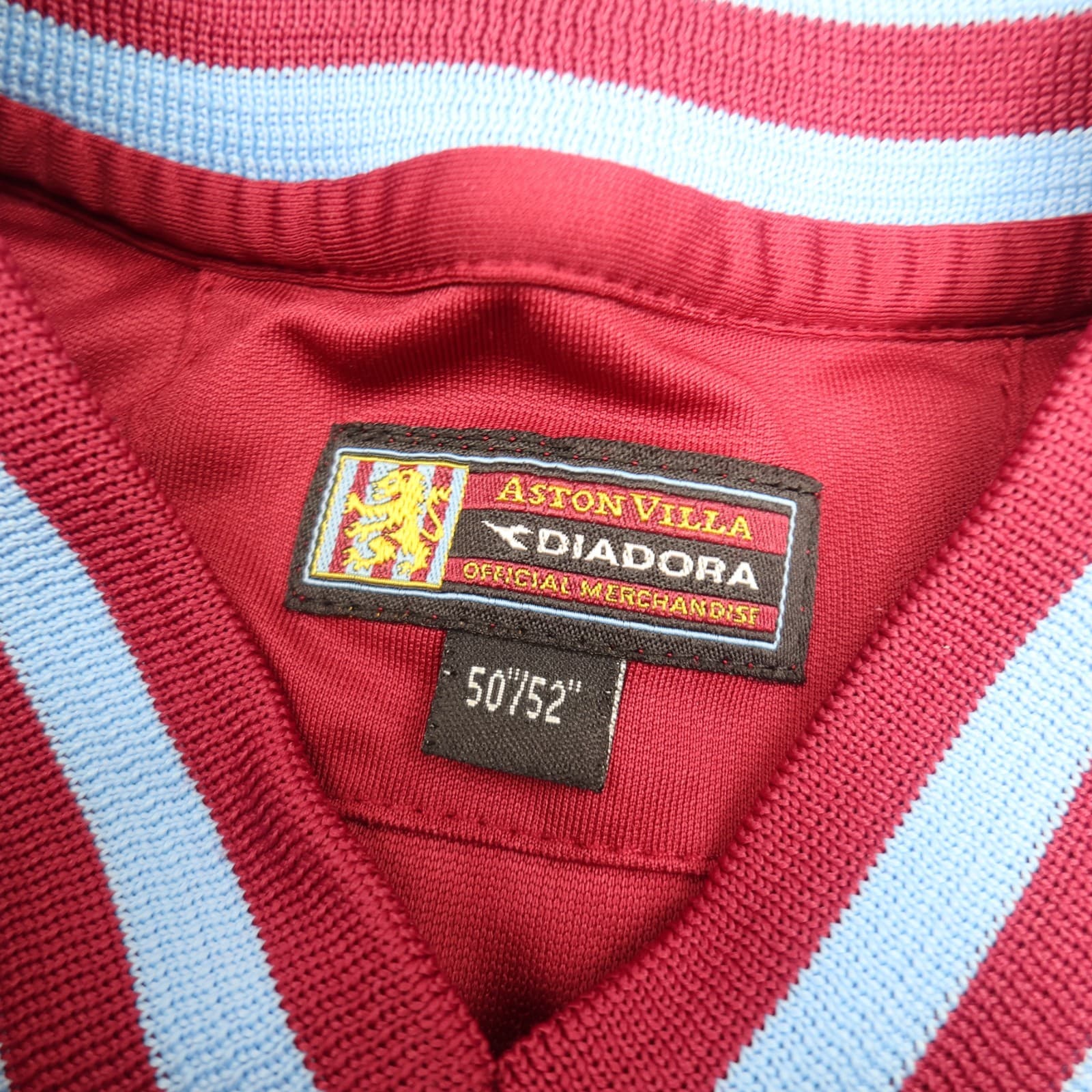 Vintage Aston Villa Shirt 3XL Burgundy Home Kit 2002 2003 Diadora Jersey 50" 52" photo 6
