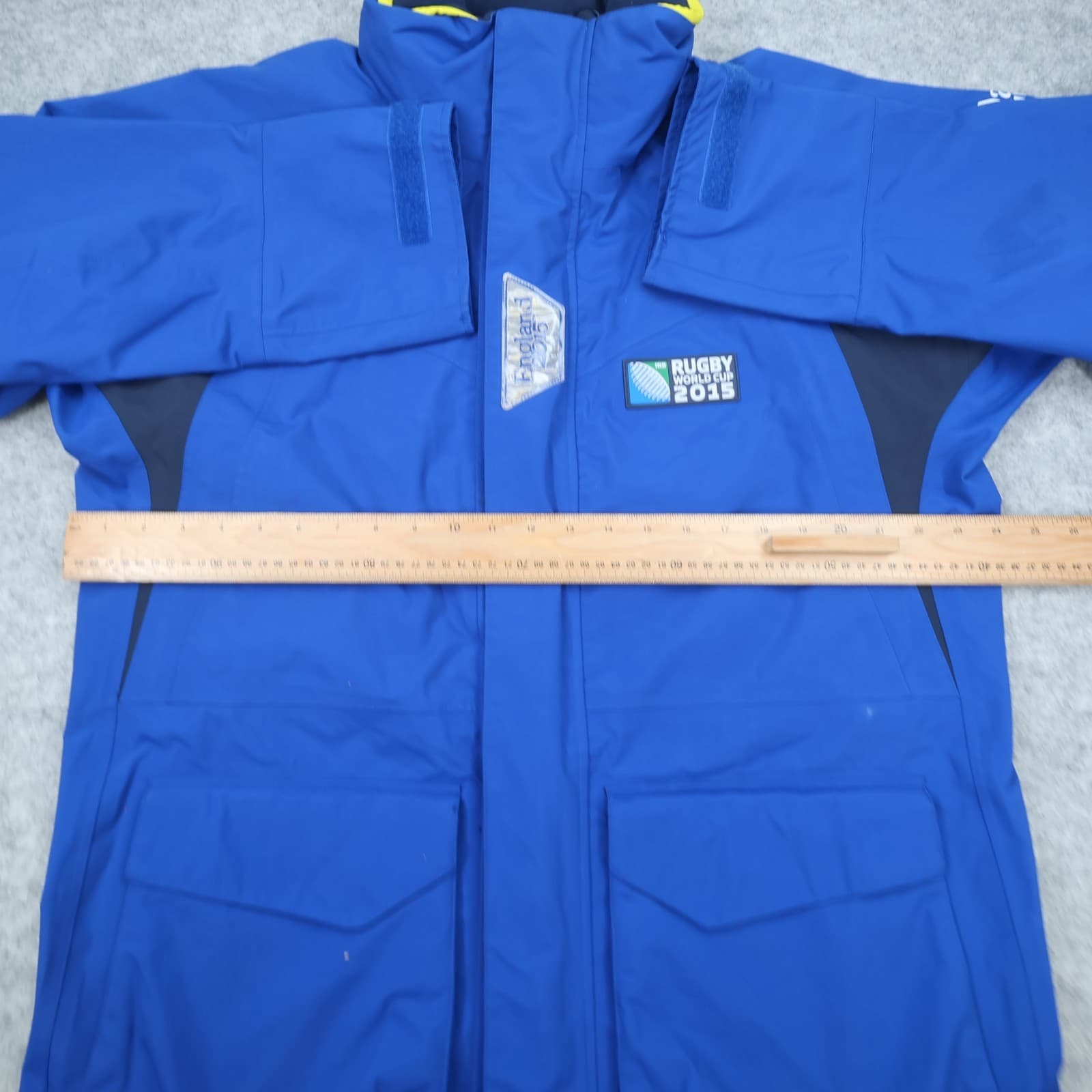 Vintage England Rugby Jacket Large Blue Rain Coat Waterproof Musto 2015 photo 13