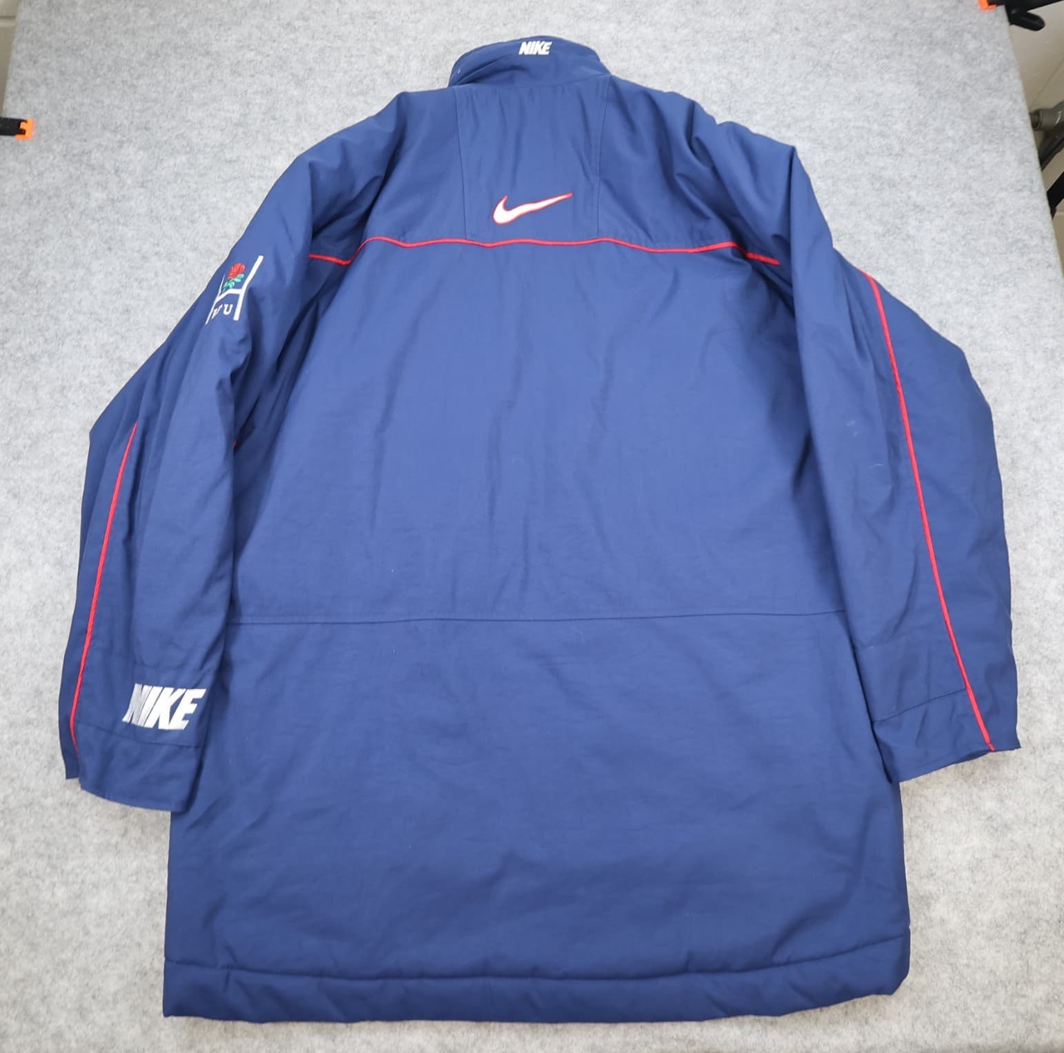 Vintage England Rugby Jacket Extra Large Navy Rain Coat Padded Nike 1998 photo 3