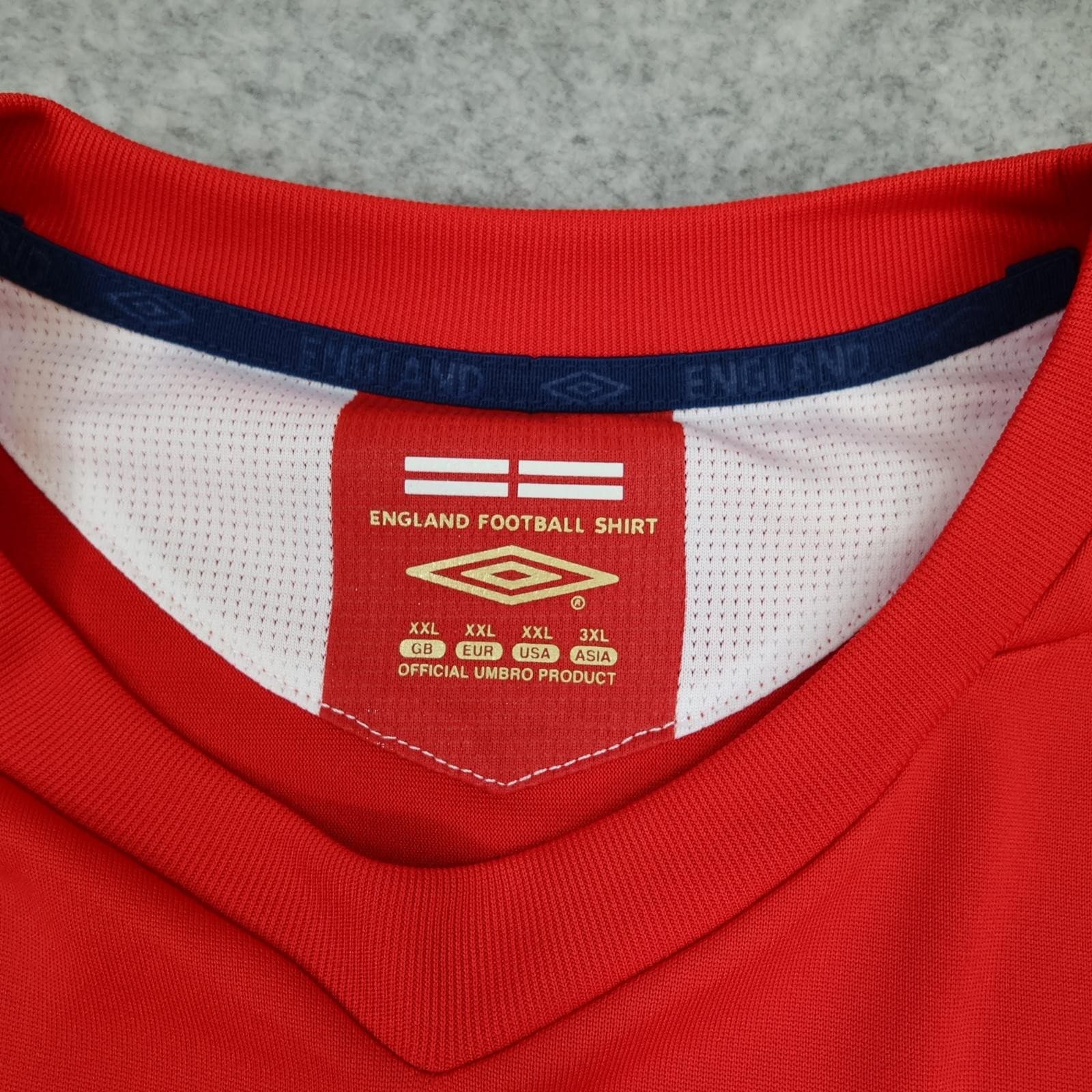 England Away Shirt Mens 2XL Red 2006 2008 Football Umbro Rooney 9 Jersey photo 7