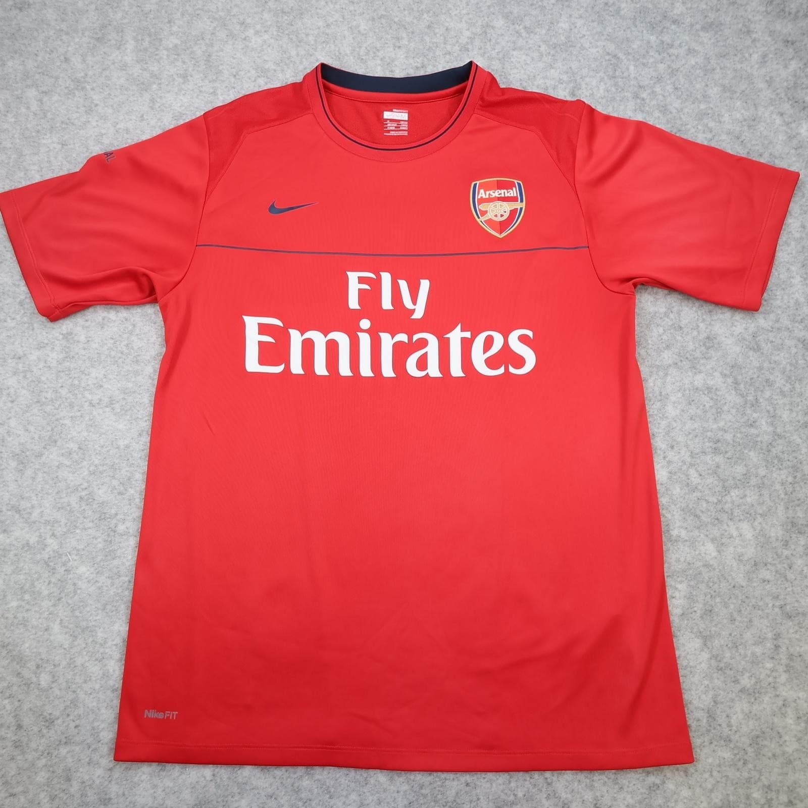 Arsenal Training Shirt Mens Medium Red 2008 2009 Football Nike Emirates Jersey