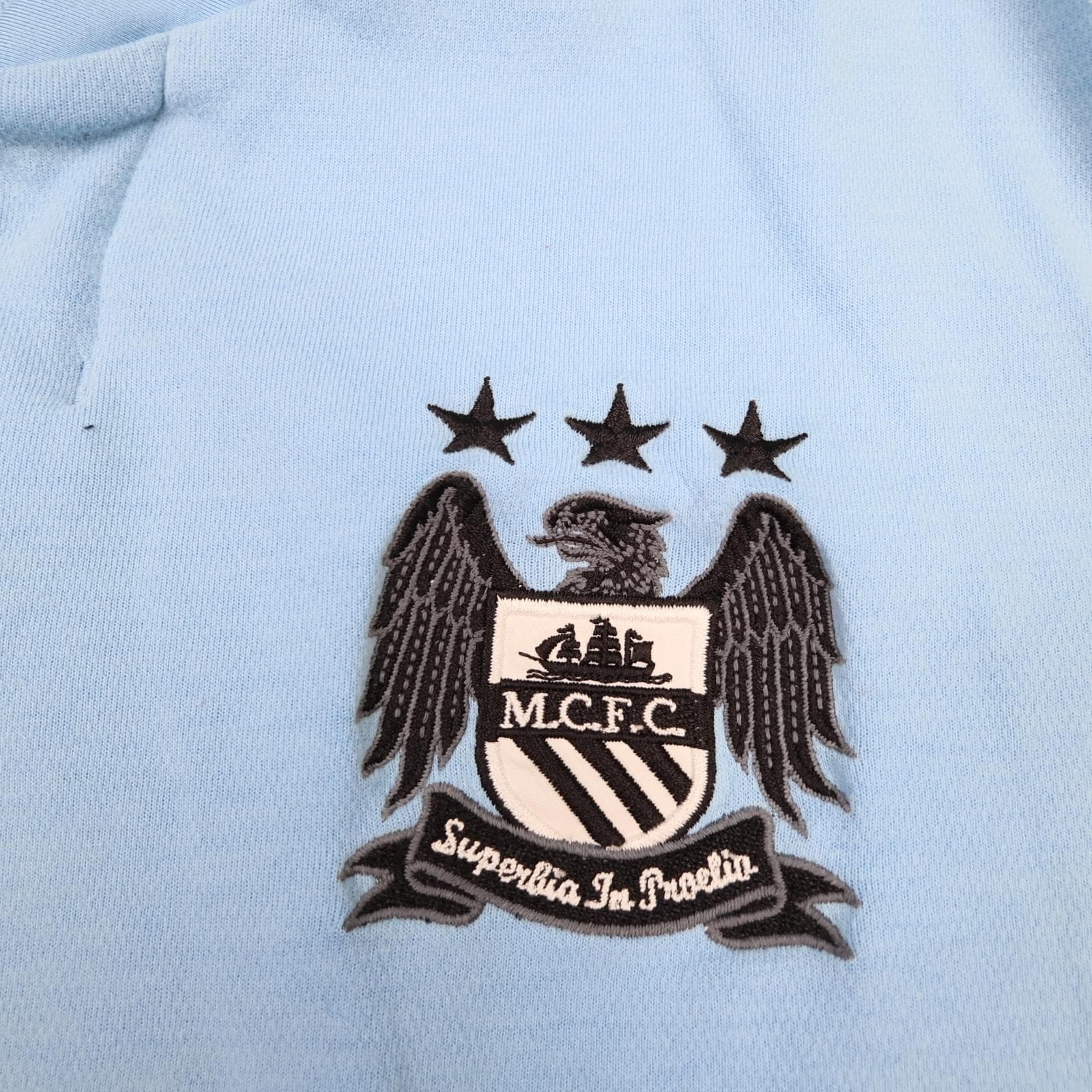 Manchester City Shirt Mens Medium Blue Home 2012 2013 Umbro Soccer Jersey photo 4