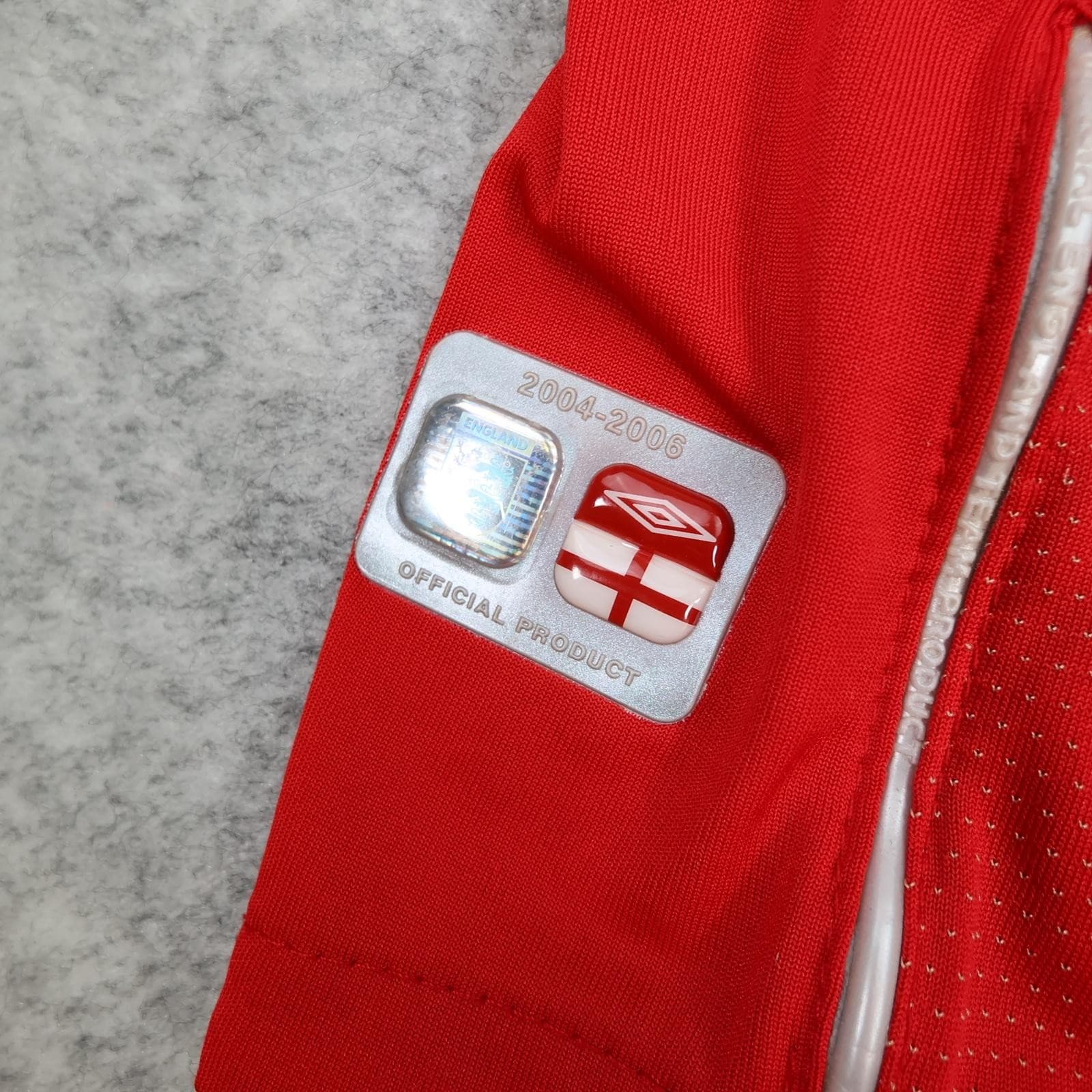 England Away Shirt Kids 11-12 Years Red 2004 2006 Football Umbro Vintage Jersey photo 5