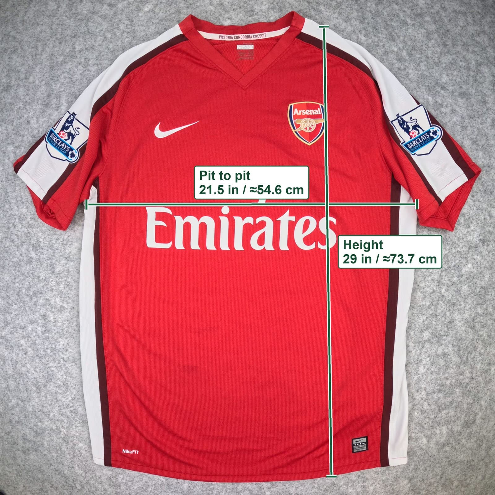Arsenal Football Shirt Large Red 2008 2010 Nike Arshavin Soccer Jersey photo 8