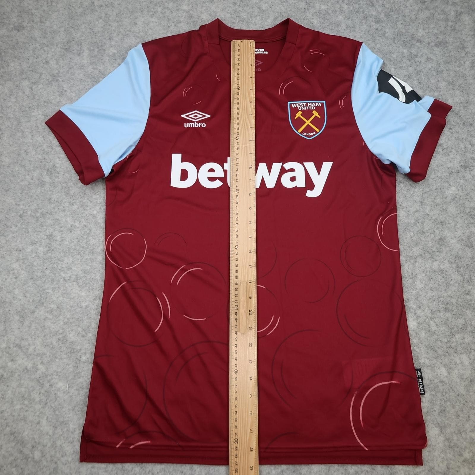 West Ham United Shirt Mens Large Red Home EPL 2023 2024 Umbro Betway Jersey photo 12