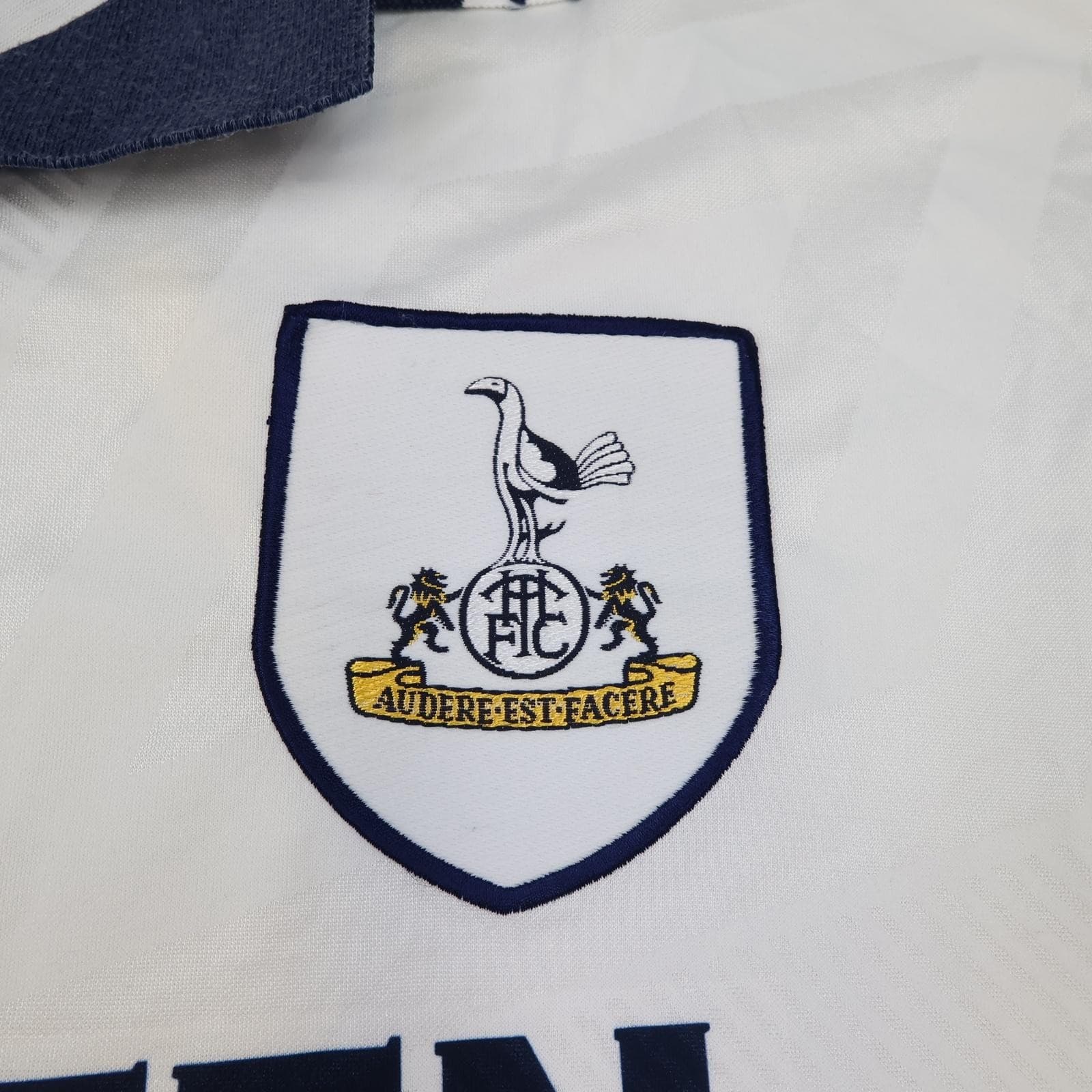 Vintage Tottenham Hotspur Shirt Mens Large White Home 1993 1995 Umbro Holsten photo 5