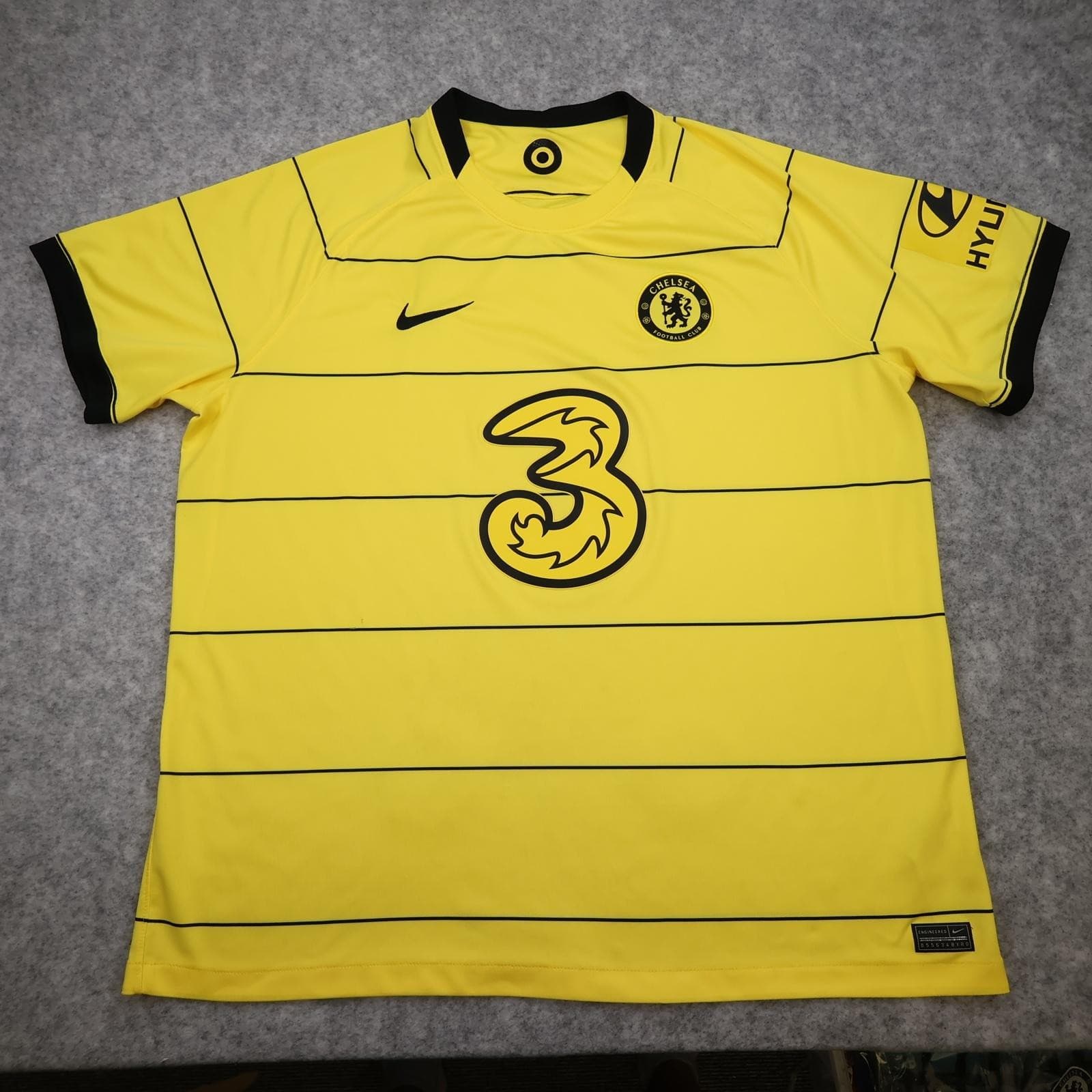 Chelsea Away Shirt Mens XXL Yellow 2021 2022 EPL Football Nike Three 3 Jersey