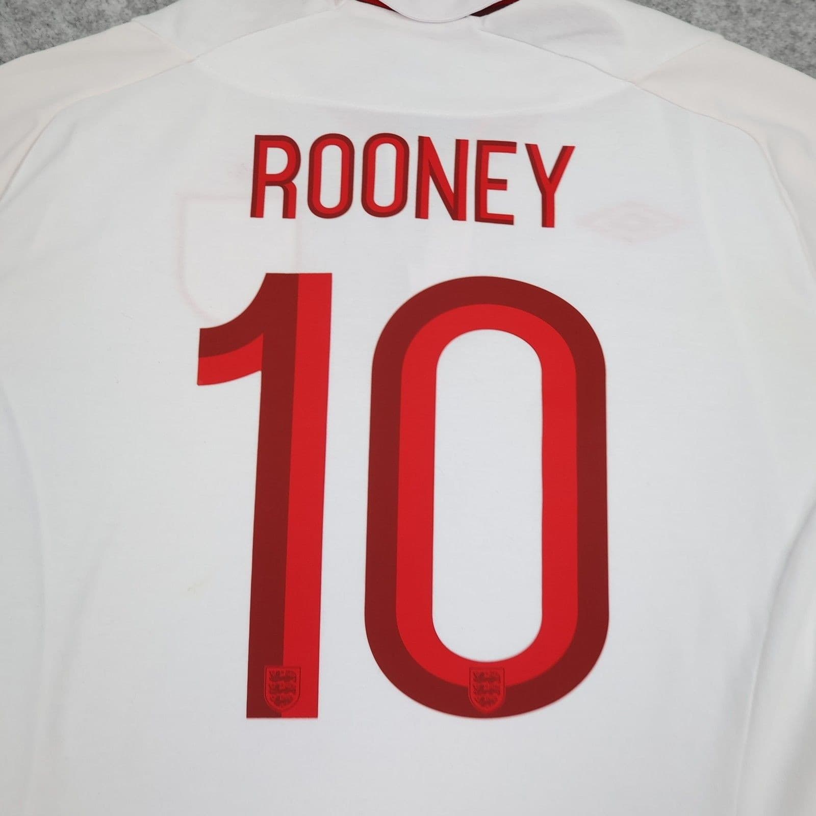 England Football Shirt 2XL White Home Kit Umbro 2012 2013 Wayne Rooney 50" photo 3