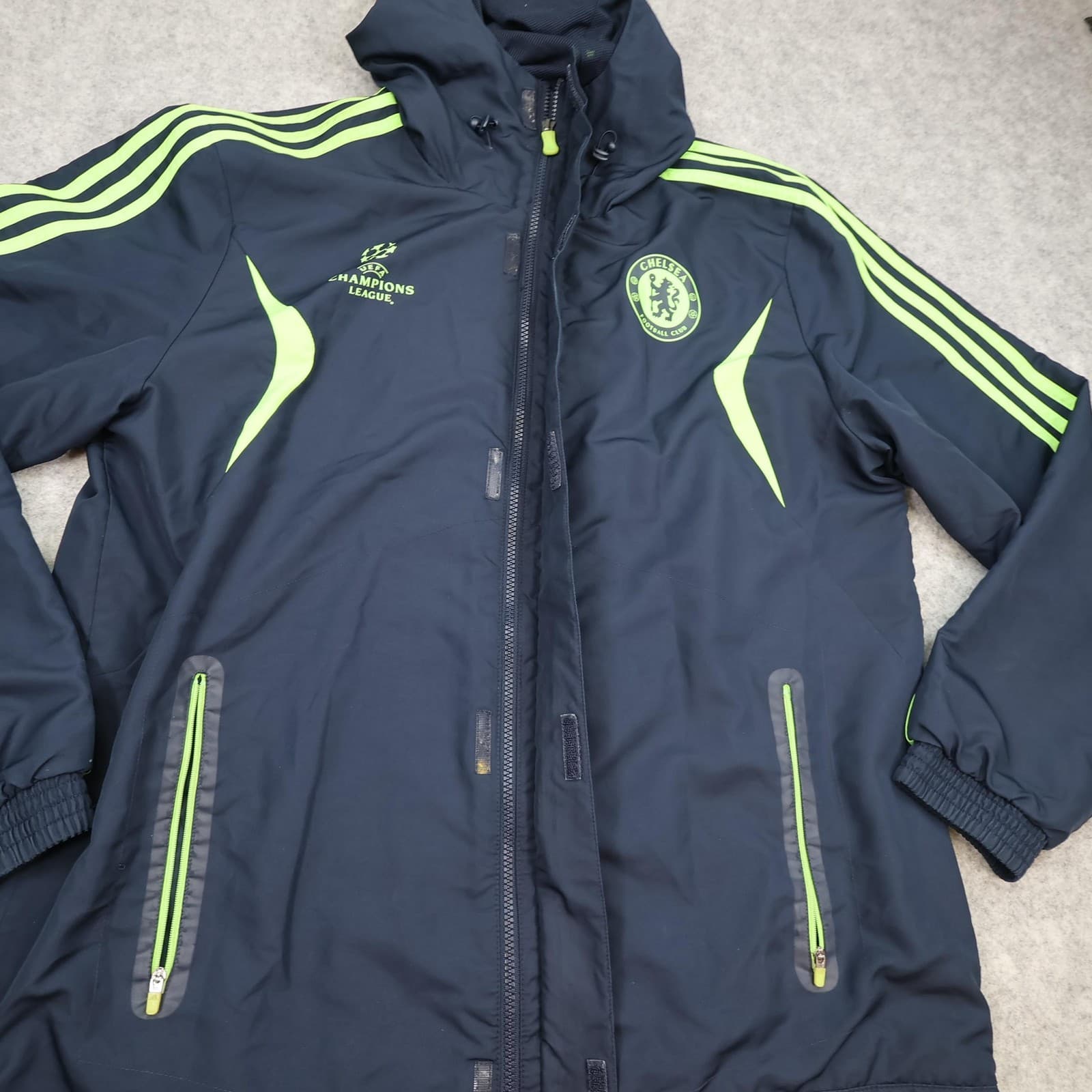 Chelsea Jacket Mens Large Navy 2010 2011 EPL Football Adidas Champions League photo 6