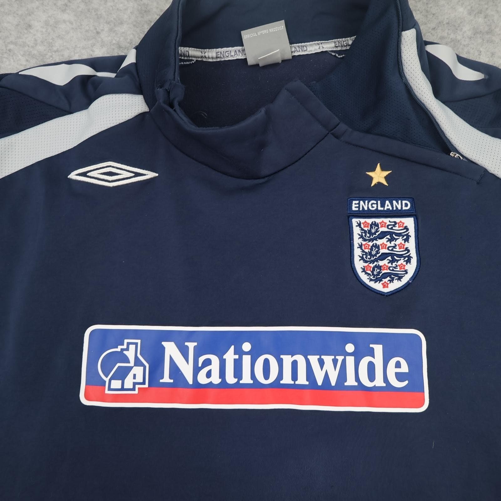 England Training Drill Top Mens 3XL Blue Long Sleeve 2007 2009 Umbro photo 3