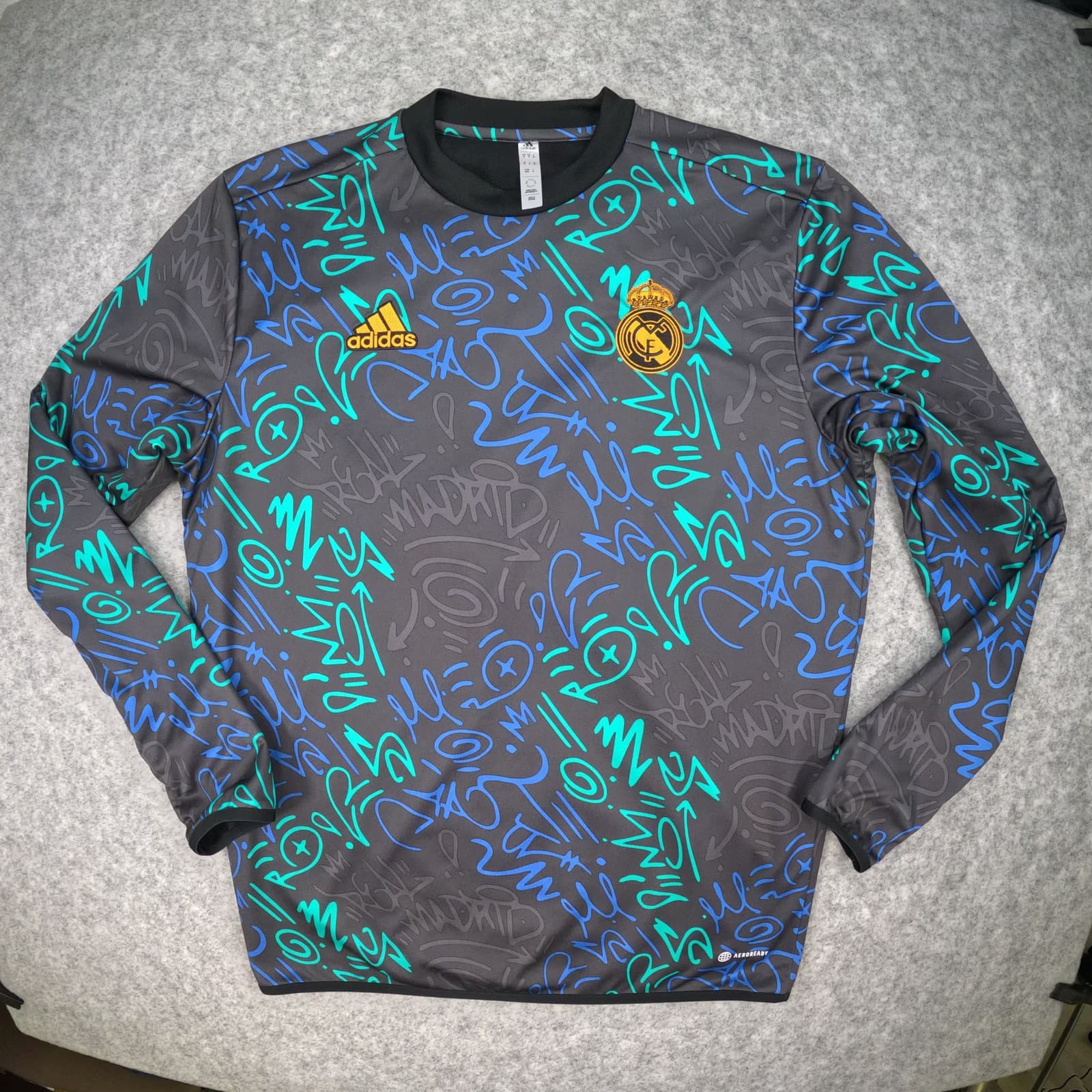 Real Madrid Top Medium Pre Match 2021 2022 Adidas Football Training Jumper