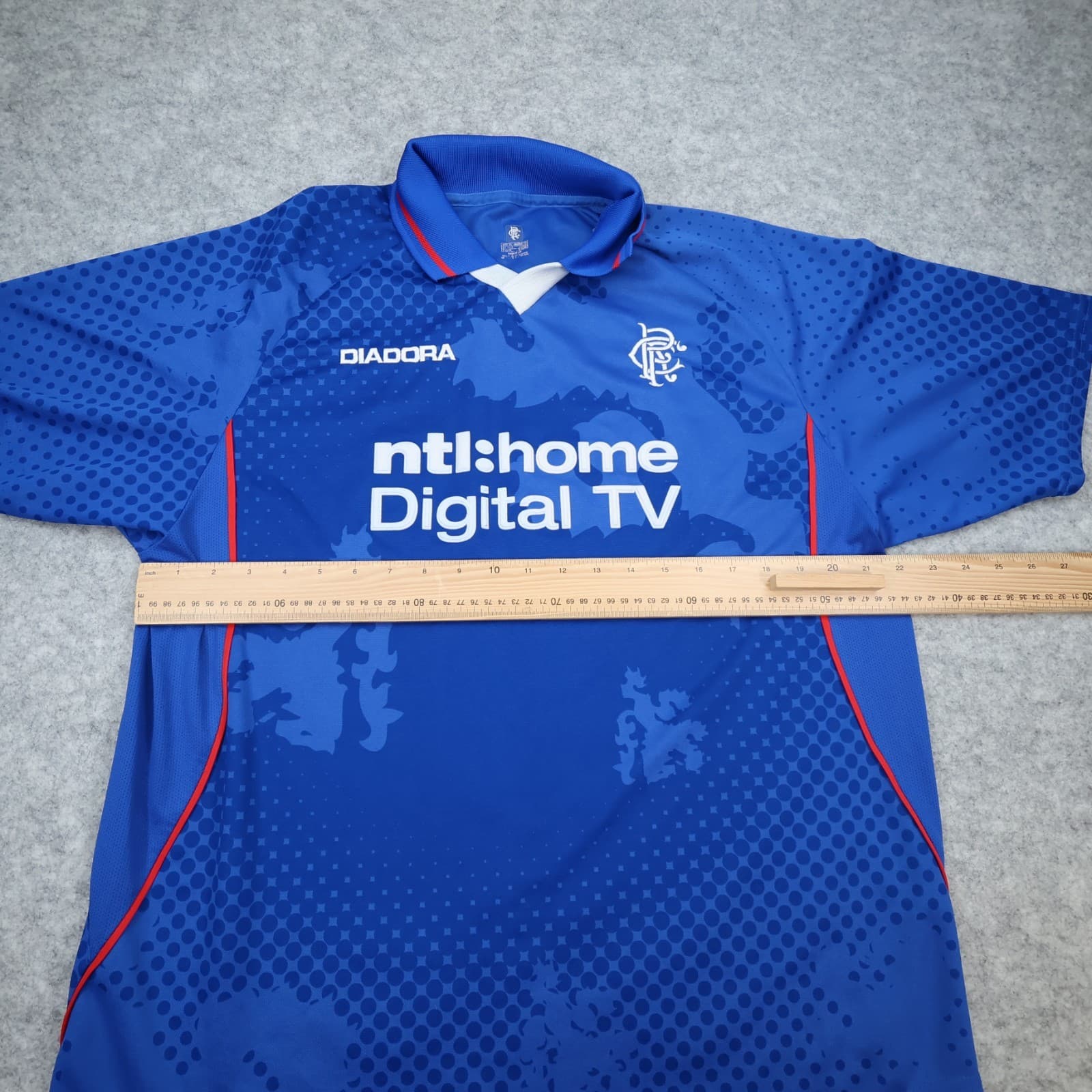 Vintage Rangers Football Shirt Extra Large Blue Home Kit 2002 2003 Diadora Mens photo 9