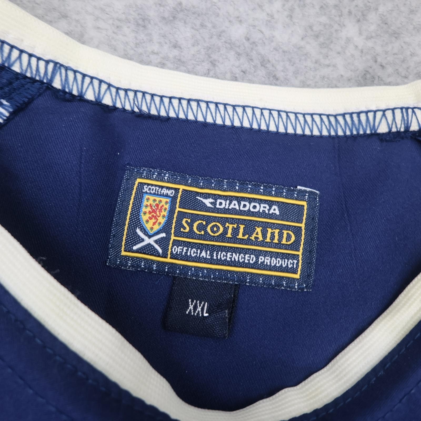 Vintage Scotland Shirt Mens 2XL Blue Short Sleeve 2003 2005 Diadora Jersey photo 5