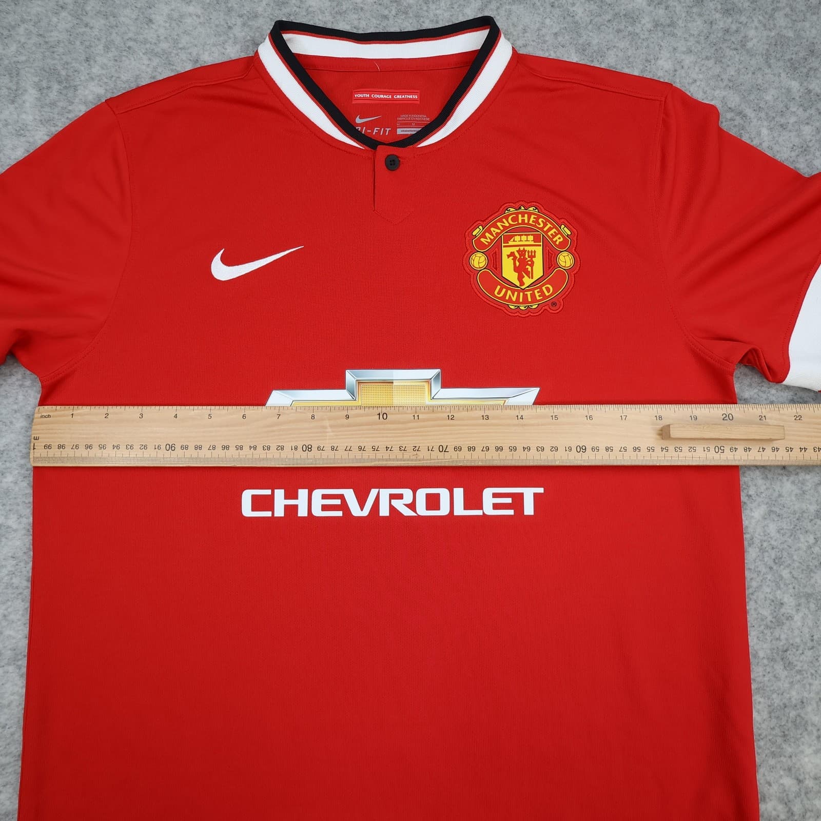 Manchester United Shirt Mens Medium Red Home 2014 2015 Football Nike Falcao 9 photo 13
