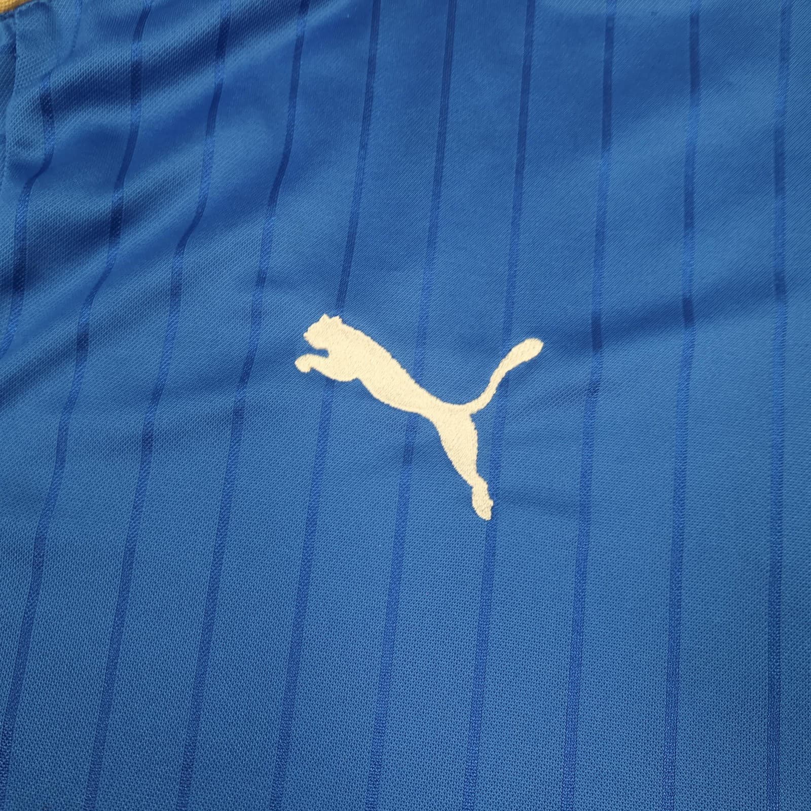 Italy Home Shirt Mens XL Blue 2016 2017 Puma Italia FIGC Badge Jersey Top photo 4
