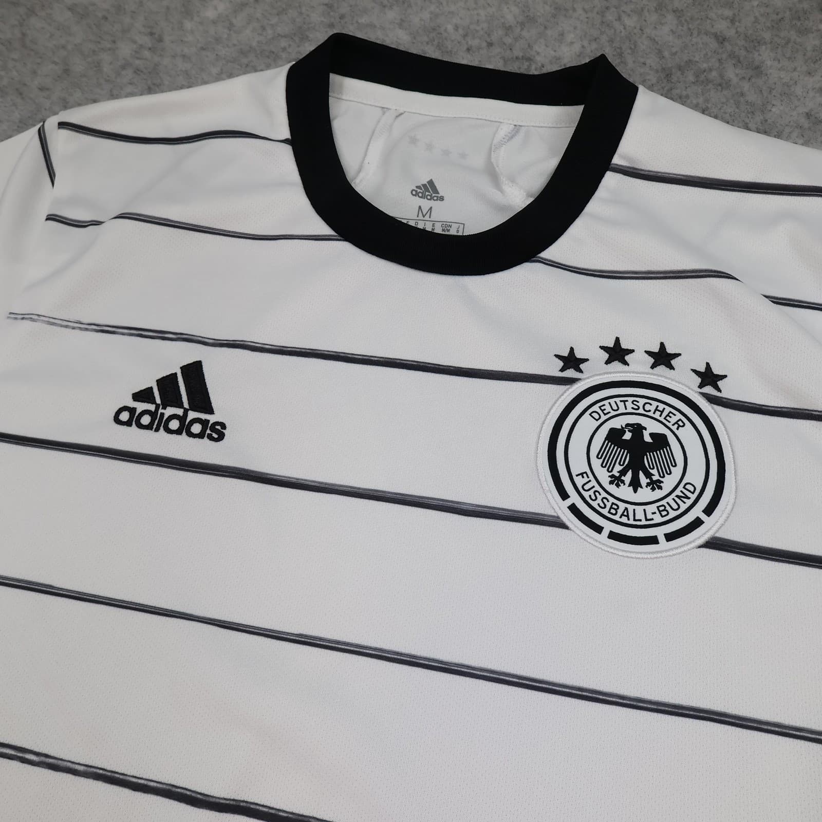 Germany Home Shirt Mens Medium White 2020 2021 Football Soccer Adidas Jersey photo 3