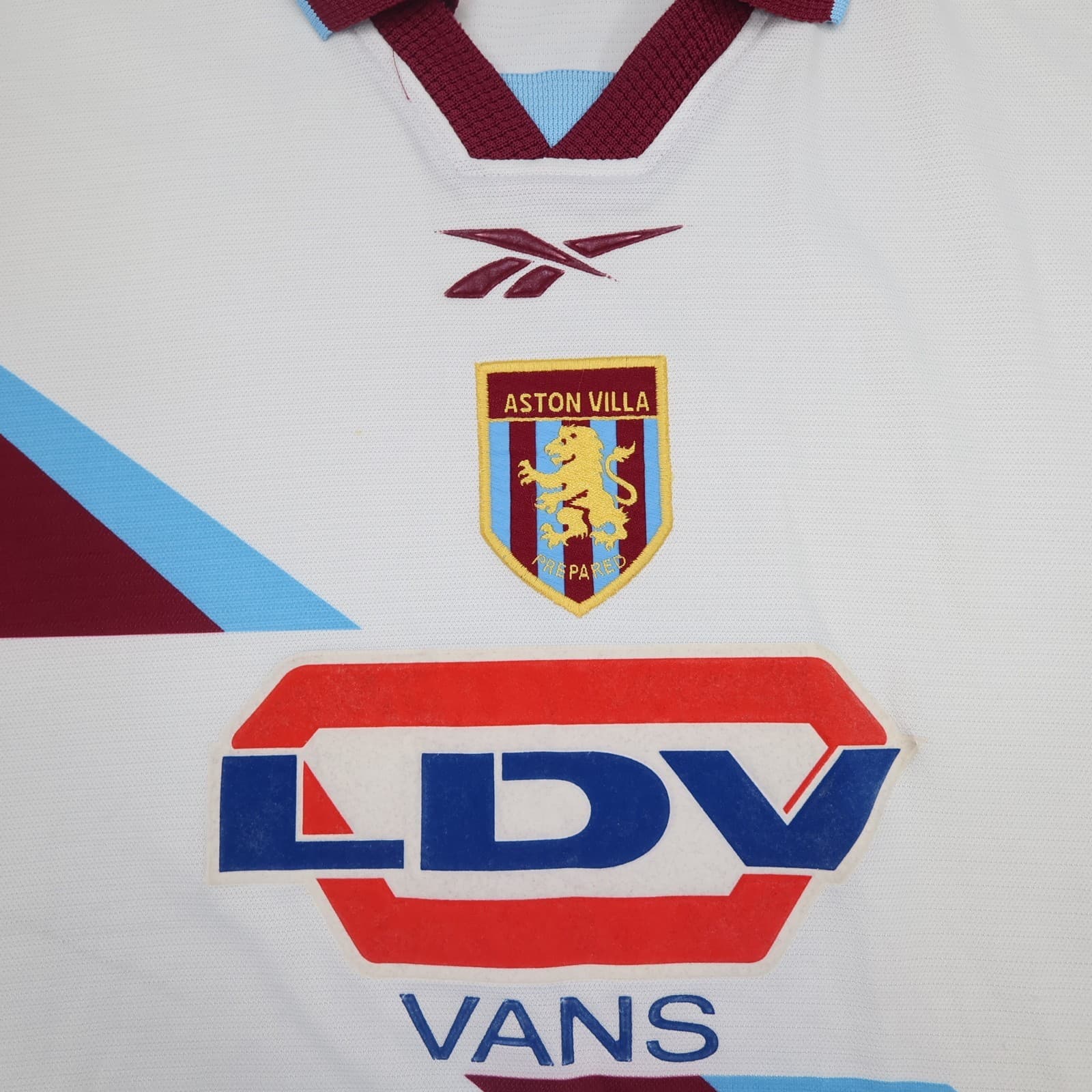 Vintage Aston Villa Shirt 2XL White Away Kit 1999 2000 Reebok Jersey 46/48" photo 3