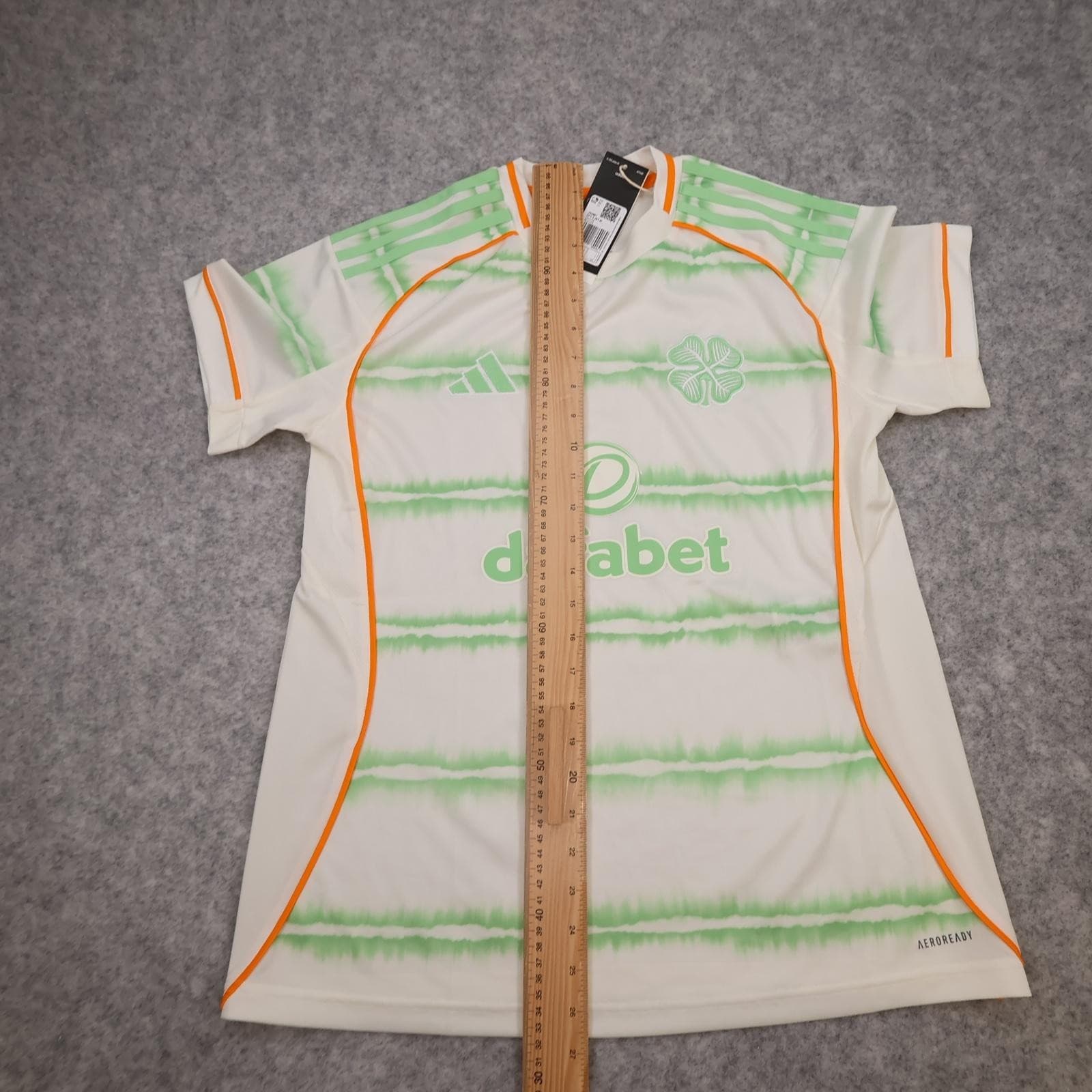 Celtic Shirt Womens Large 16 18 White 3rd Kit 2025 SPFL Football Adidas Jersey photo 12