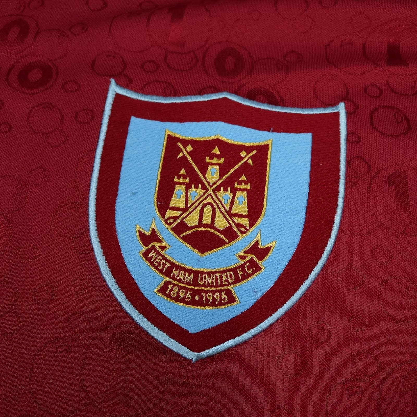 Vintage West Ham United Shirt Mens XL Red Home 1995 1997 Pony Dagenham Motors photo 6