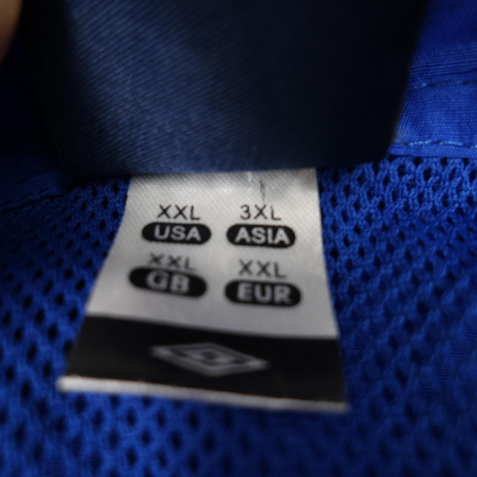 Everton Jacket Mens XXL Blue Navy Football Umbro Hooded Rain Training Coat photo 8