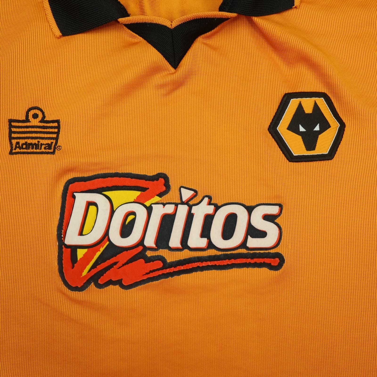 Vintage Wolves Football Shirt Large Orange Home Kit 2002 2004 Admiral Jersey photo 4